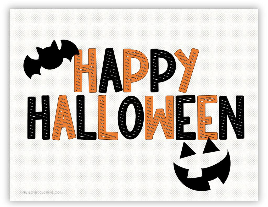 12 Happy Halloween Sign Printables (Free Pdf Downloads) - Simply in Adult Printable Halloween Decorations