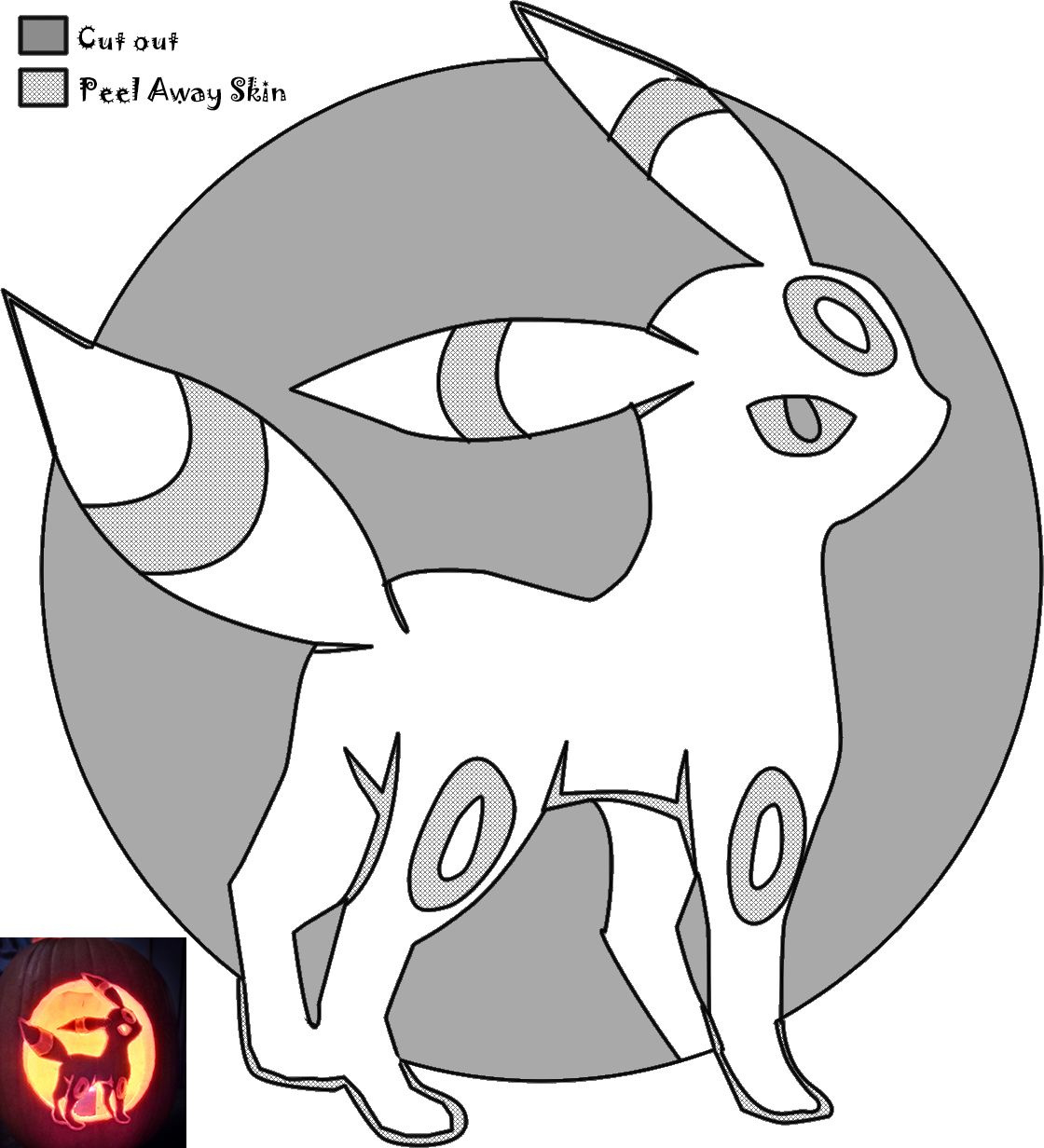 12 Pumpkin Carving Ideas | Pumpkin Carving, Pumpkin, Pokemon Pumpkin with Printable Umbreon Pumpkin Stencil
