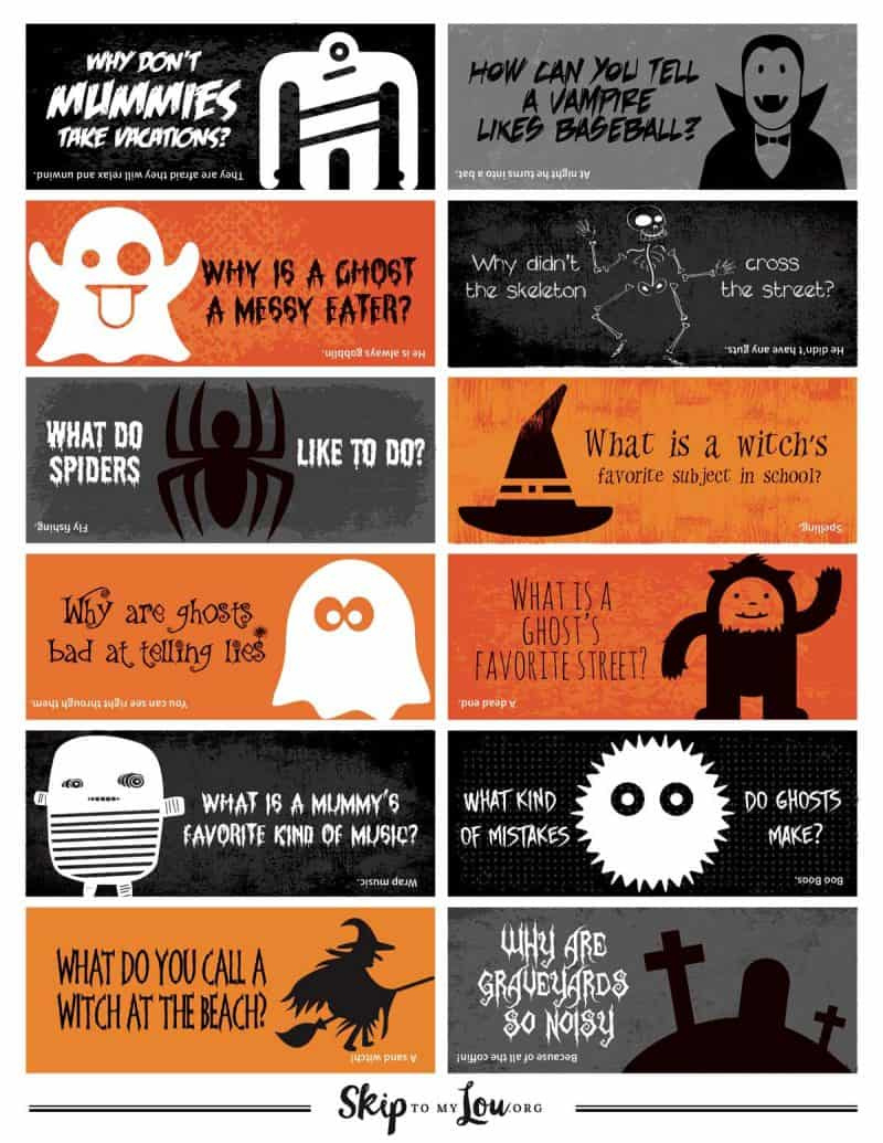 150+ Best Halloween Jokes For Kids {Updated} | Skip To My Lou intended for Free Printable Halloween Jokes