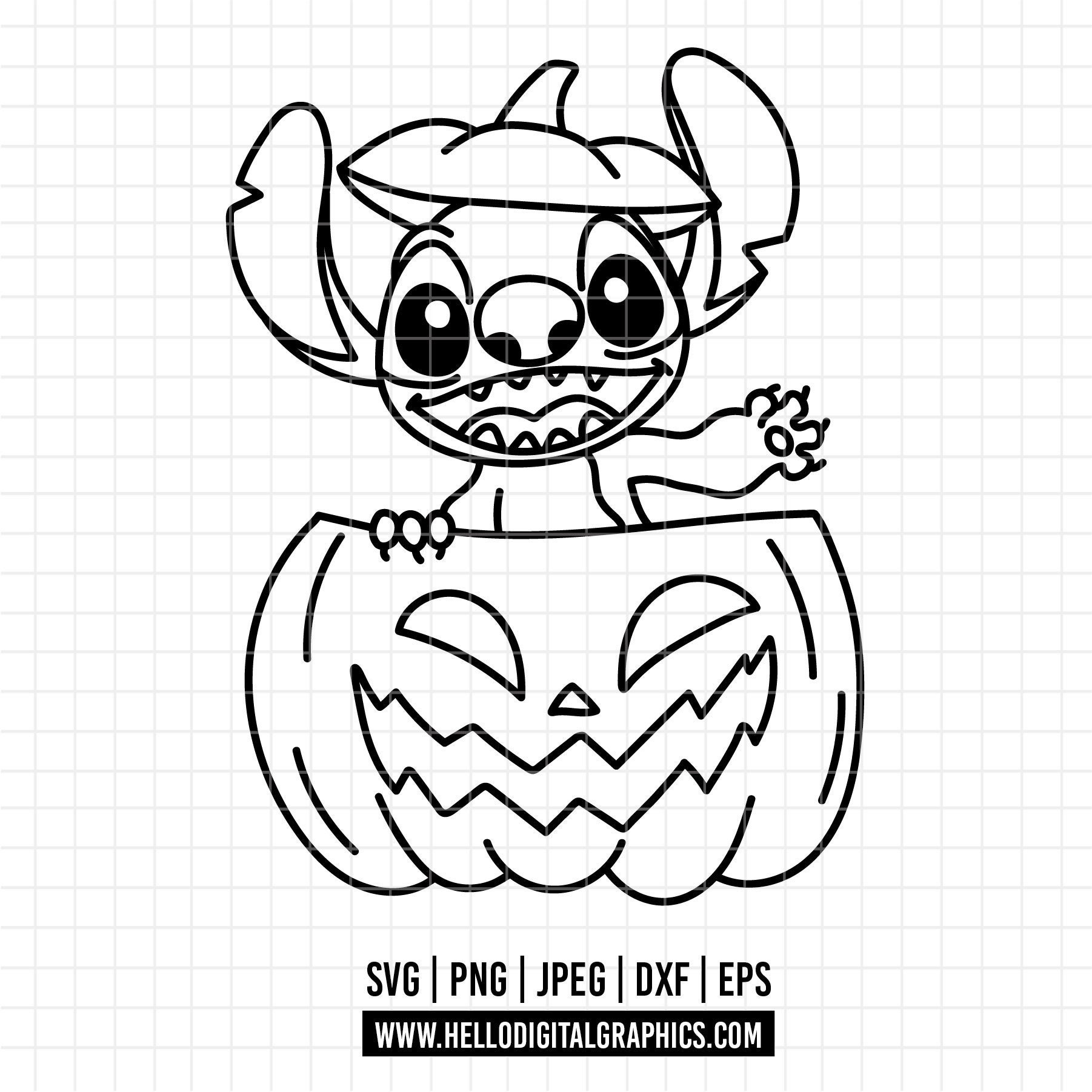 1572 - Stitch Halloween Svg, Eps, Png - Lilo Y Stitch Clipart within Stitch Pumpkin Stencil Printable