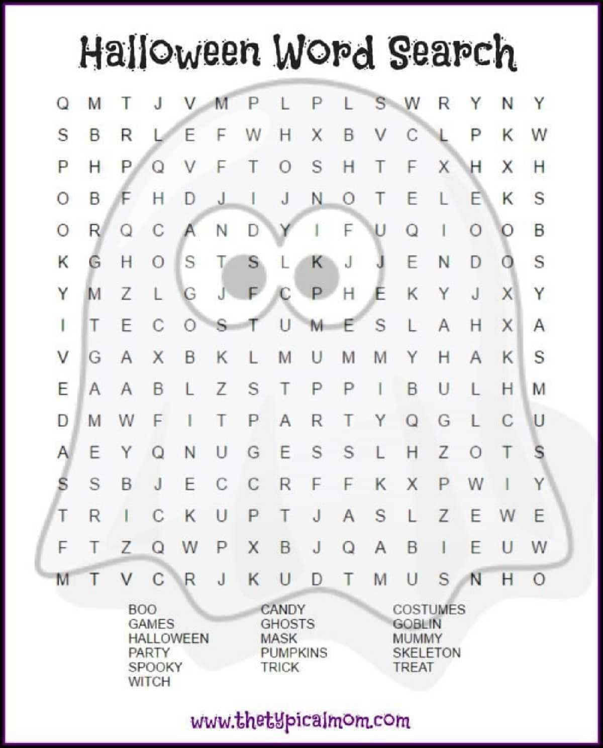2 Free Halloween Word Search Printables For All Ages! - Worksheets regarding Best Free Printable Halloween Word Search Puzzles For Kids