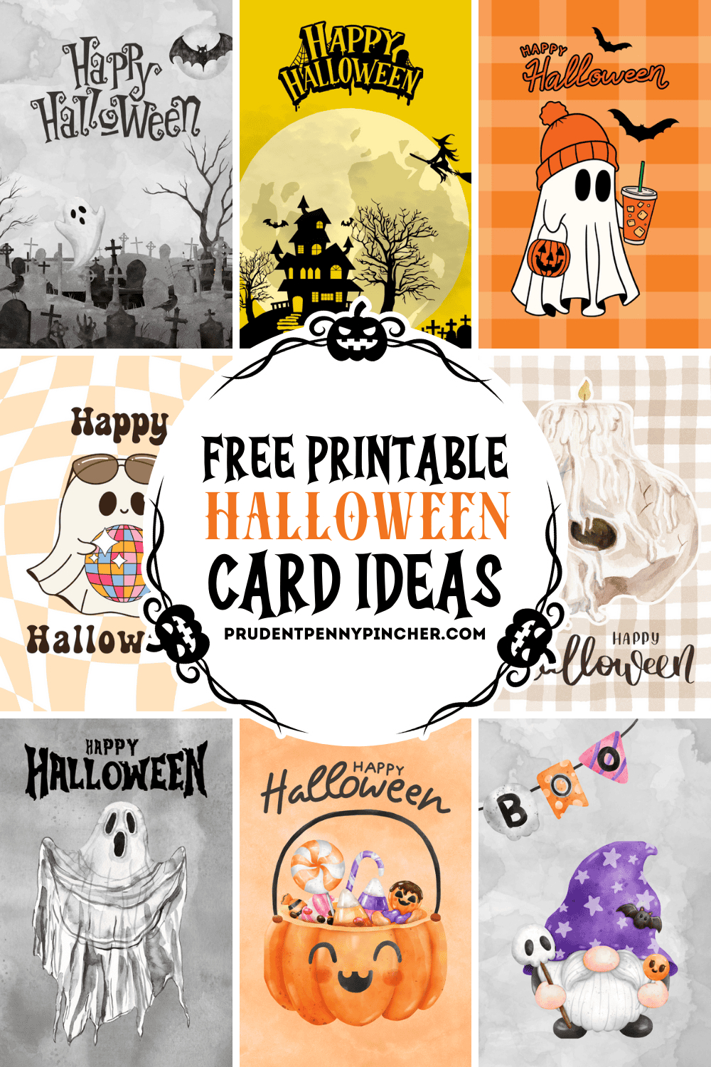 20 Free Printable Halloween Cards - Prudent Penny Pincher for Free Printable Halloween Images For Adults