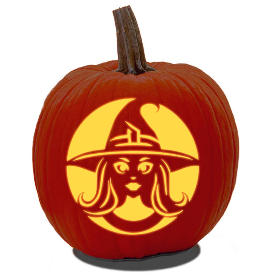 21 Free Witch Pumpkin Carving Stencils - Artsy Pretty Plants within Witch Pumpkin Stencils Printable