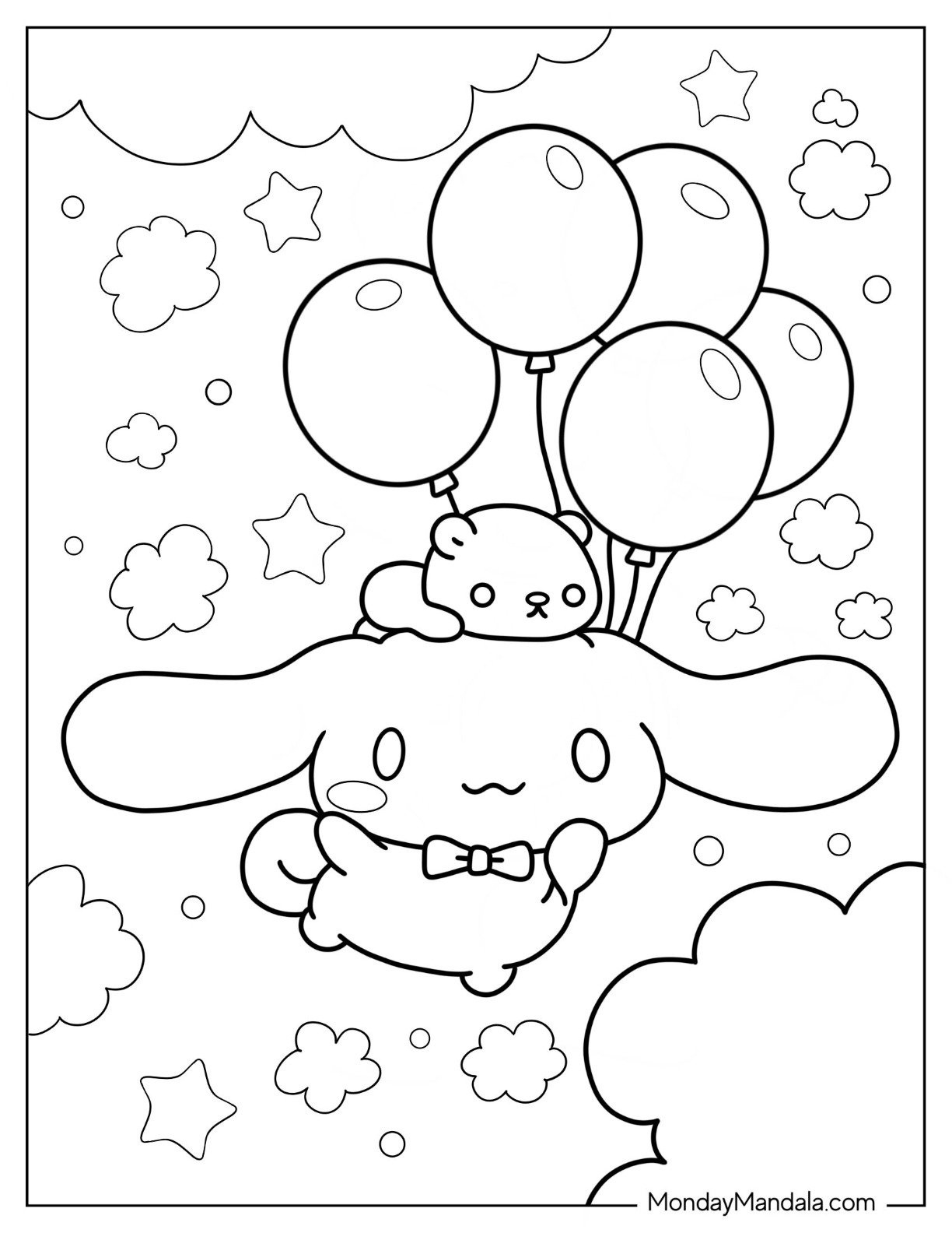 22 Cinnamoroll Coloring Pages (Free Pdf Printables) intended for Cinnamoroll Pumpkin Stencil Printable