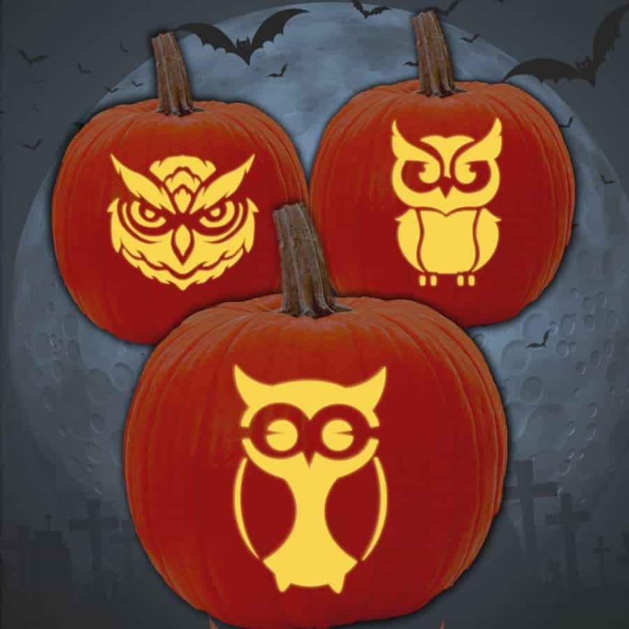 25 Owl Pumpkin Carving Patterns (Free Stencils) - Artsy Pretty Plants with regard to Printable Owl Pumpkin Stencil