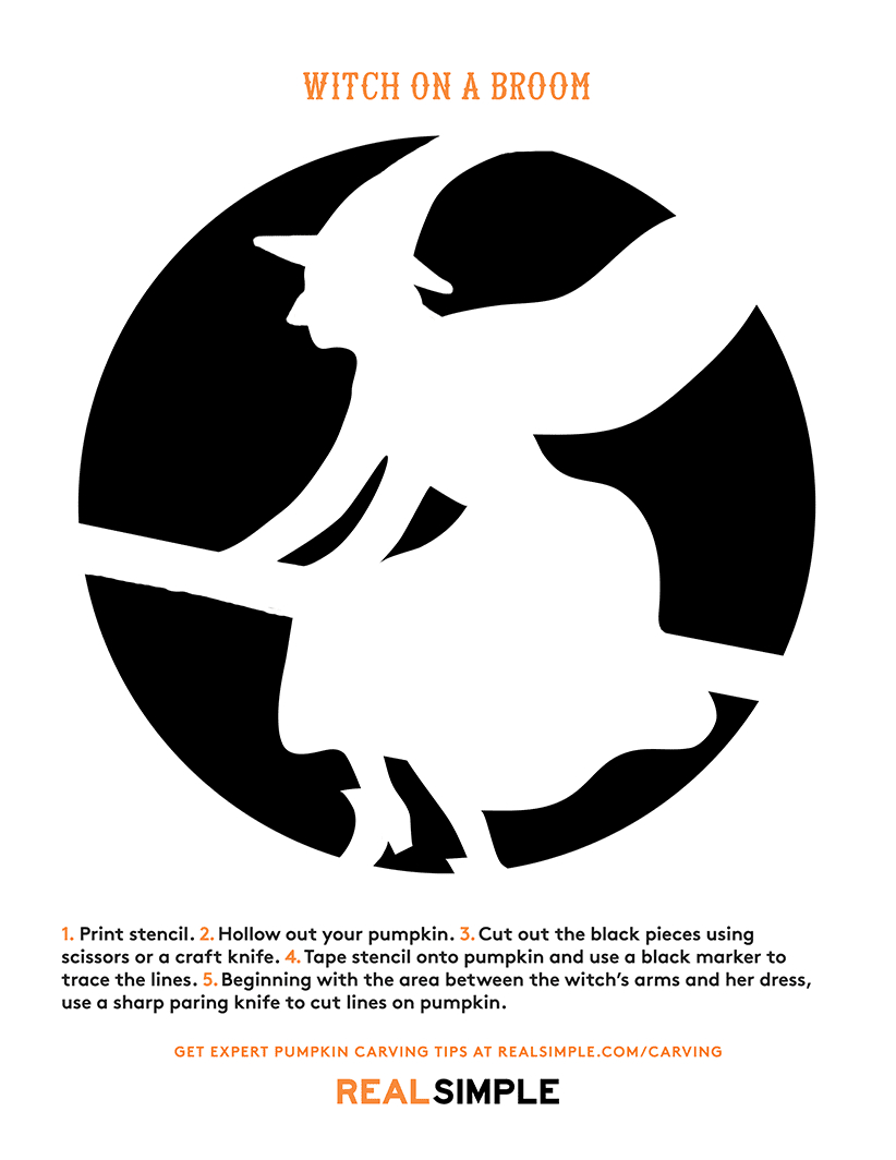 26 Best Pumpkin Carving Ideas With Stencils - Worksheets Library with Witch Pumpkin Stencils Printable