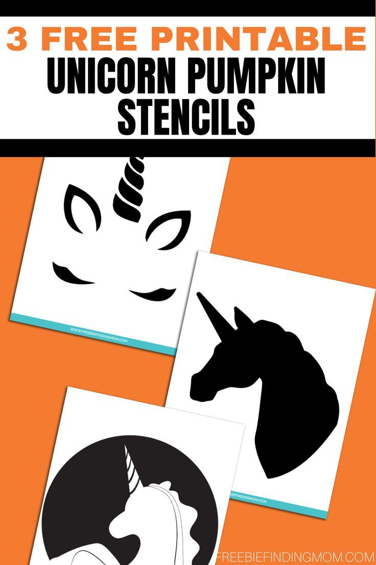 3 Free Printable Unicorn Pumpkin Stencils For Carving with regard to Unicorn Pumpkin Carving Printable
