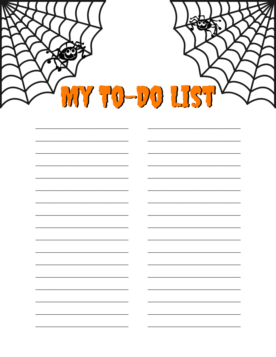 3 Halloween To Do Lists ? Printable Pdf - Ultimate Printables intended for Printable Halloween To Do List