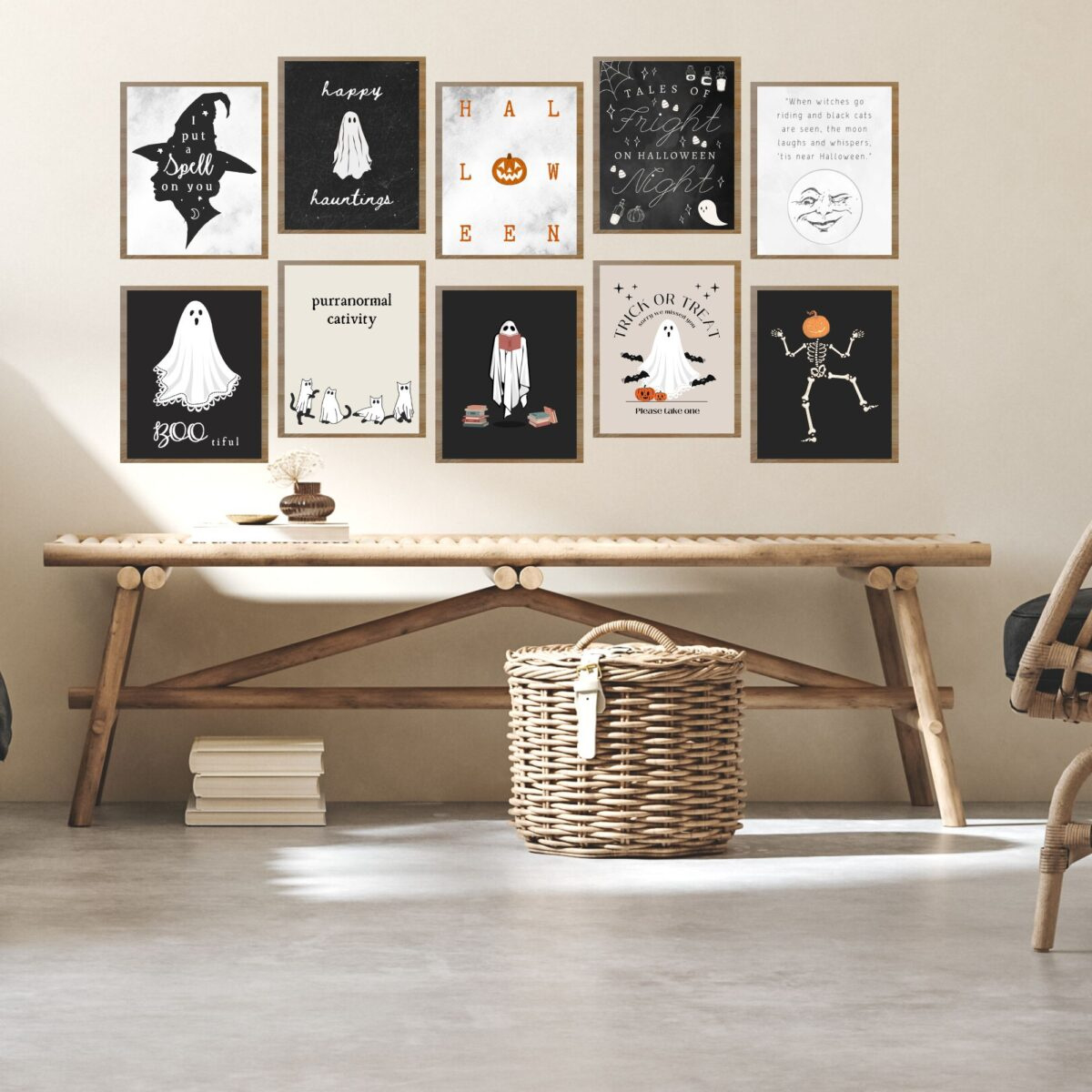 32 Printable Halloween Decorations for Printable Halloween Wall Decorations