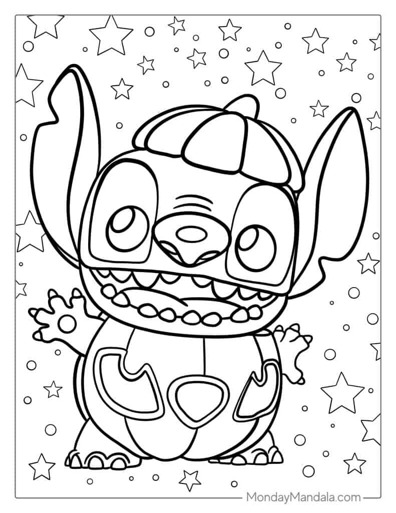 42 Lilo &amp;amp; Stitch Coloring Pages (Free Pdf Printables) regarding Stitch Coloring Pages Printable Halloween