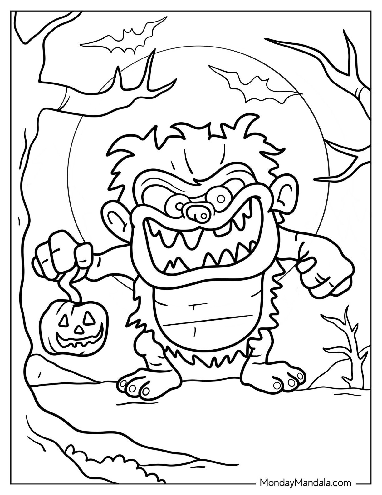 42 Monster Coloring Pages (Free Pdf Printables) within Printable Halloween Monster Coloring Pages