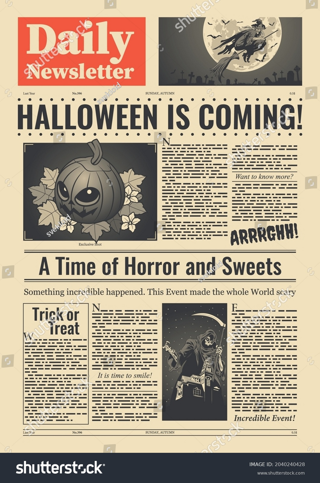 44 Old News Paper Halloween Royalty-Free Images, Stock Photos throughout Printable Halloween Newspaper
