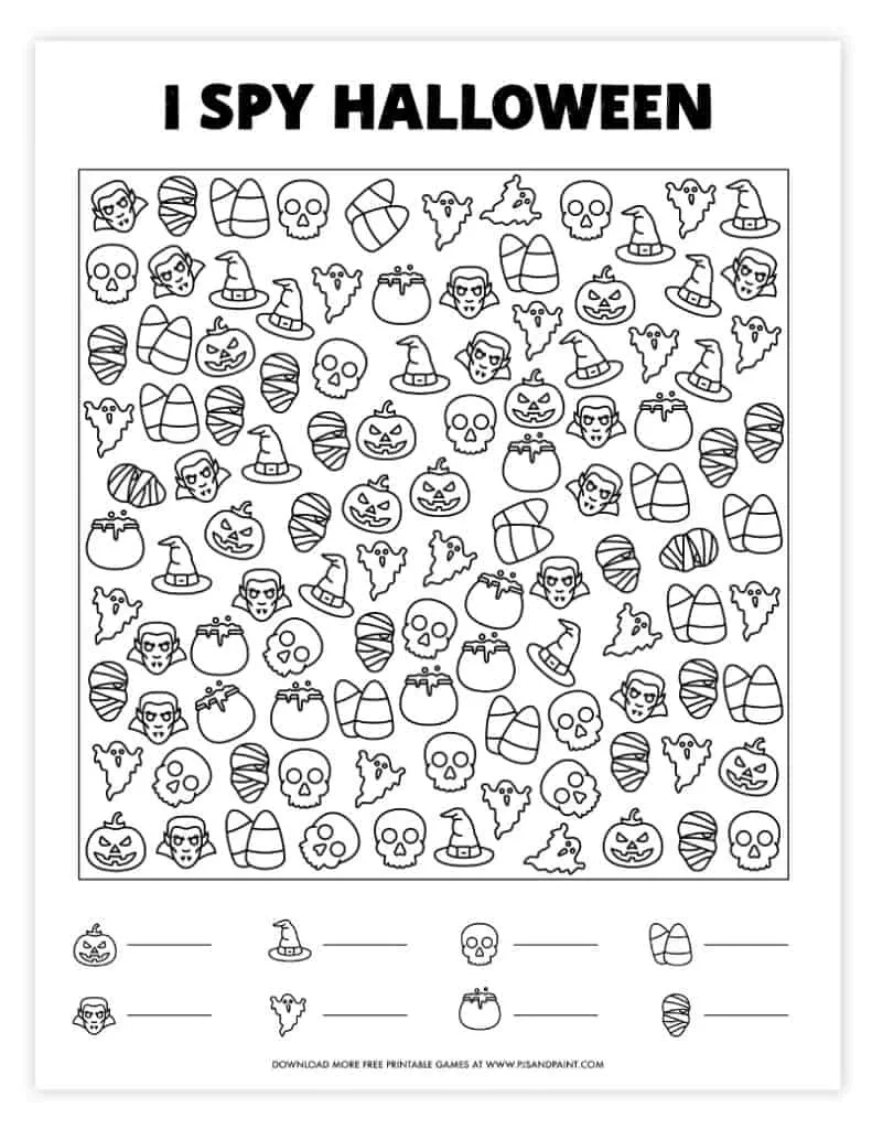45 Free Printable Halloween Games And Activities - Pjs And Paint for Free Printable Halloween Party Games