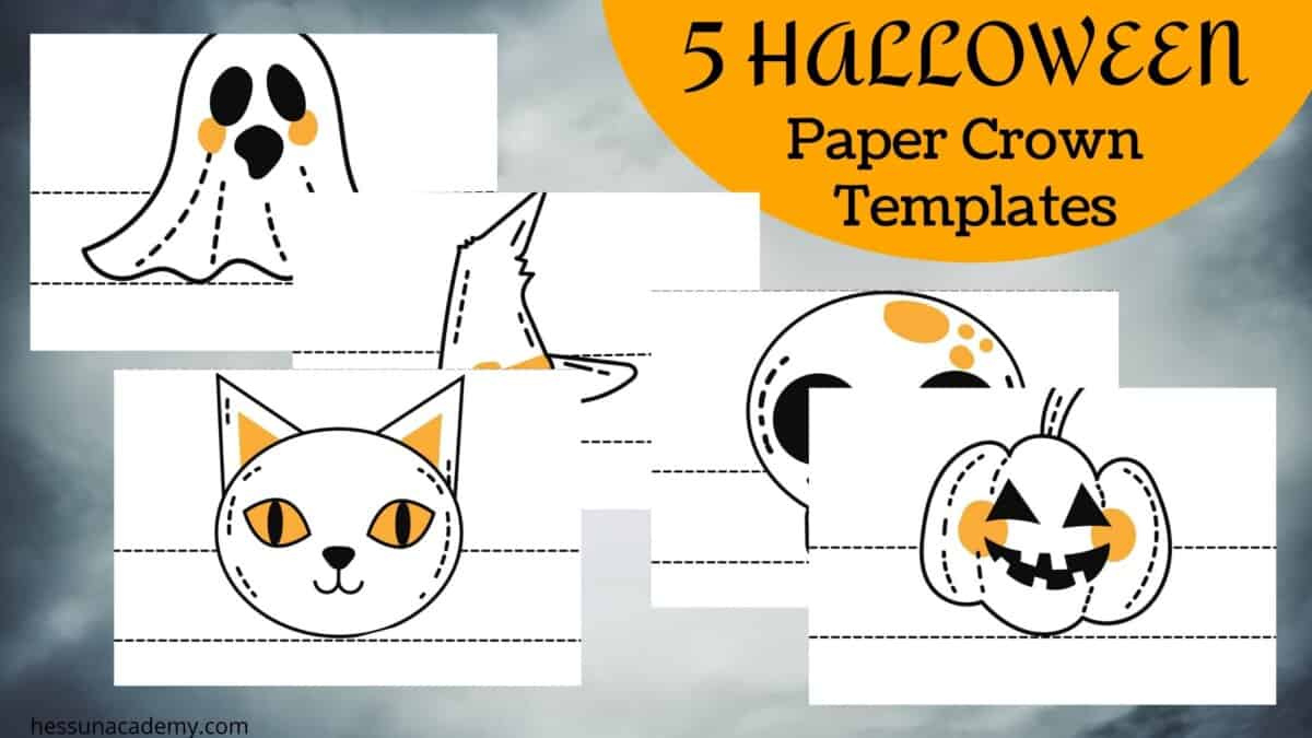 5 Free Printable Halloween Crown Templates - Hess Unacademy for Printable Halloween Crown
