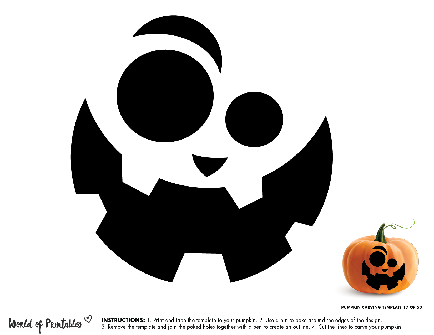 50 Easy Pumpkin Carving Stencils + The Ultimate Guide To Pumpkin for Silly Pumpkin Faces Printable