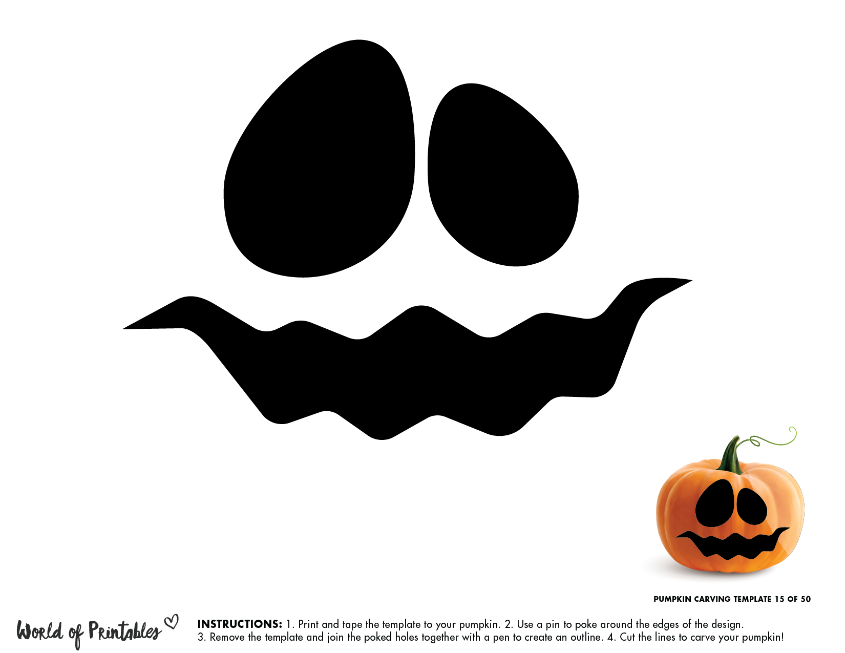 50 Easy Pumpkin Carving Stencils + The Ultimate Guide To Pumpkin pertaining to Free Printable Pumpkin Face Templates