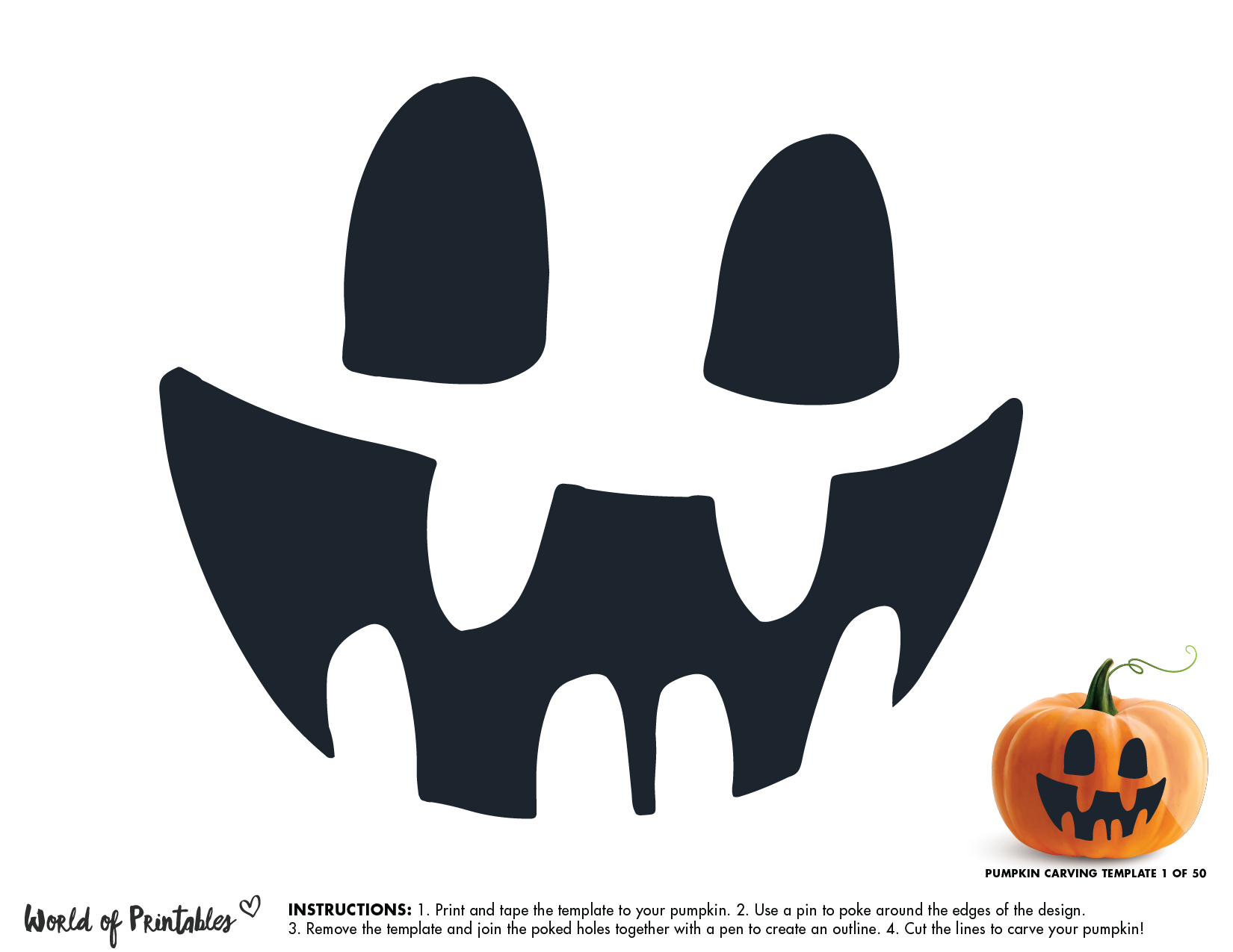 50 Easy Pumpkin Carving Stencils + The Ultimate Guide To Pumpkin with Halloween Pumpkin Carving Printable Stencils