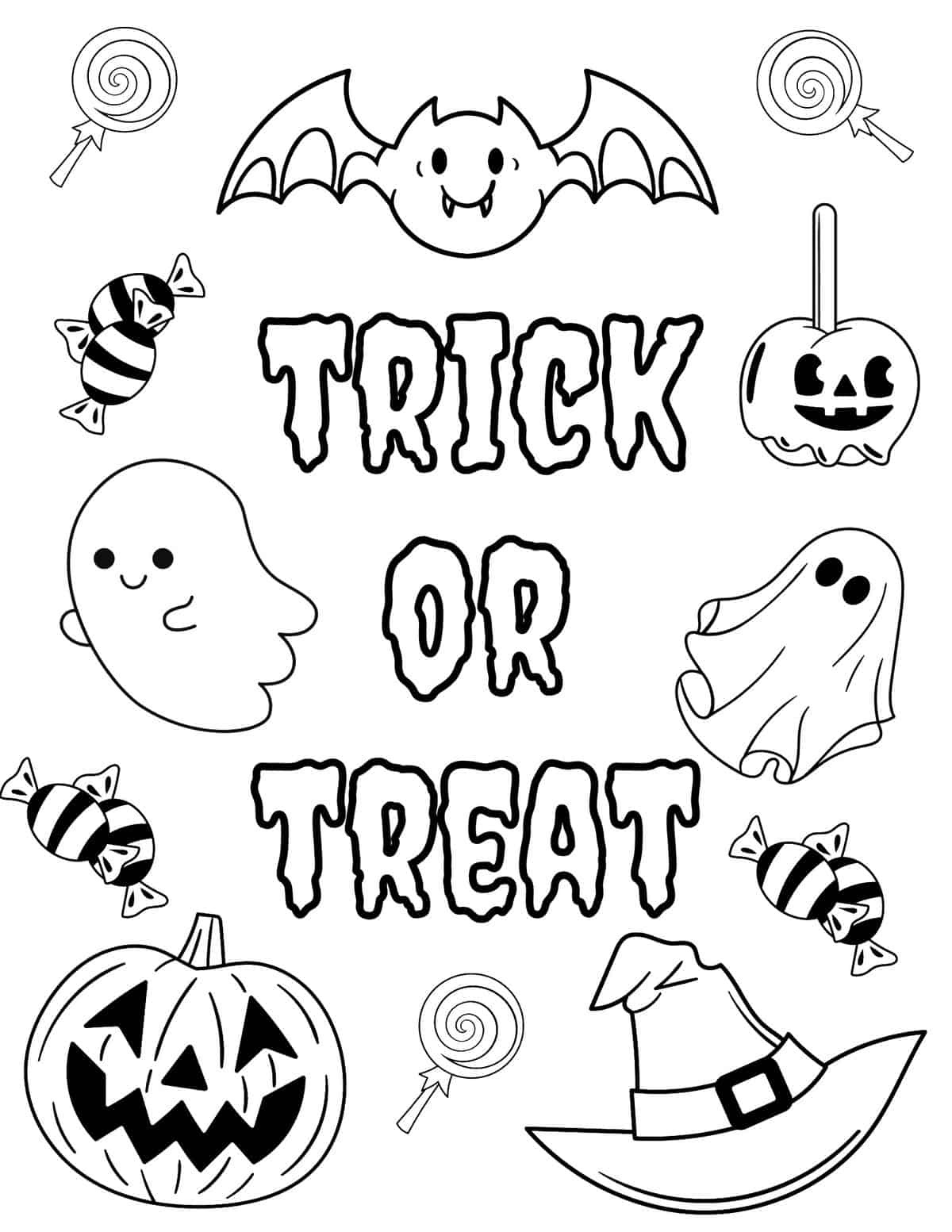 50 Free Halloween Coloring Pages - Prudent Penny Pincher in Printable Halloween Coloring Sheets For Kids