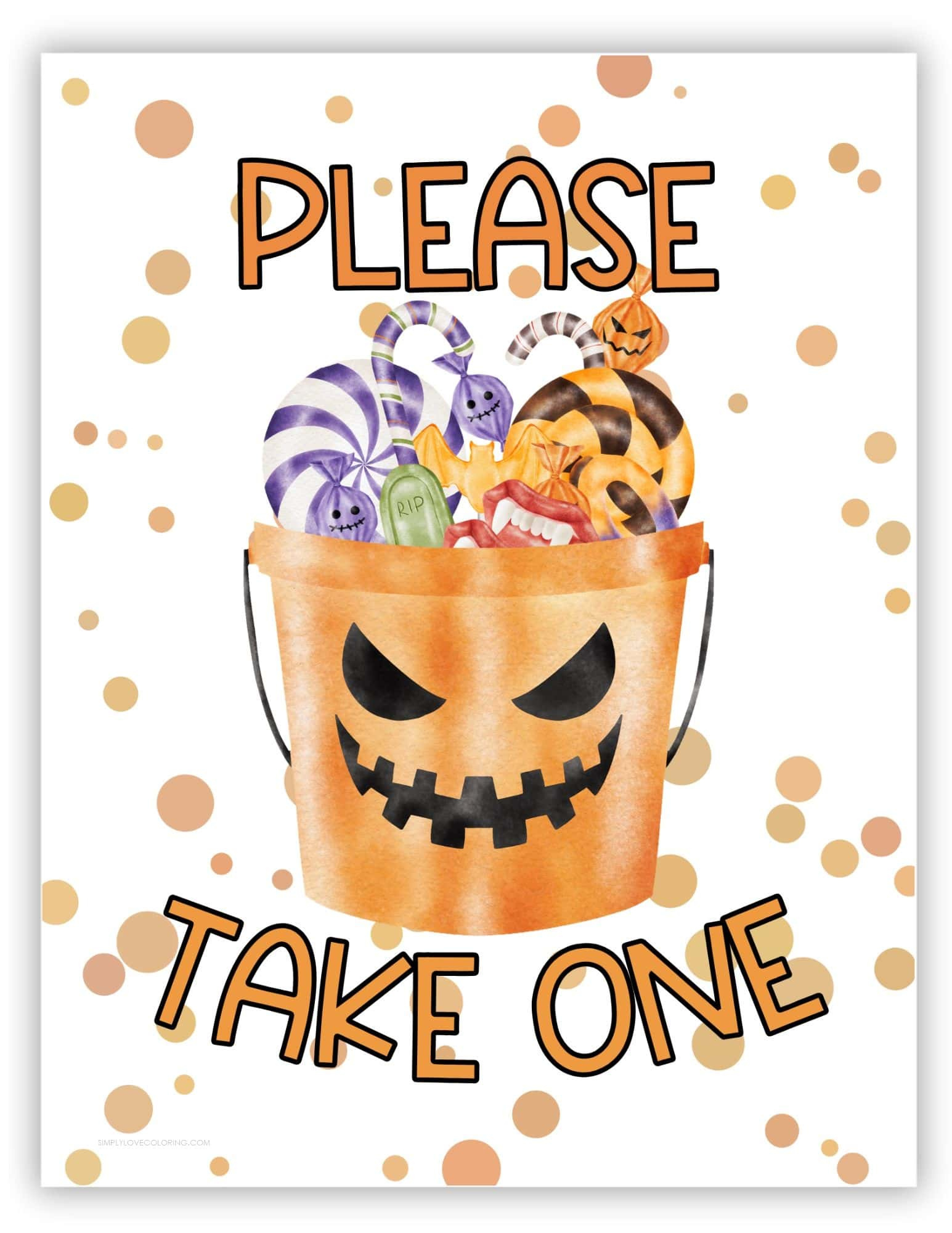 56 &amp;#039;Please Take One&amp;#039; Halloween Sign Printables (Free Pdf Download intended for Free Printable Halloween Sign Please Take One