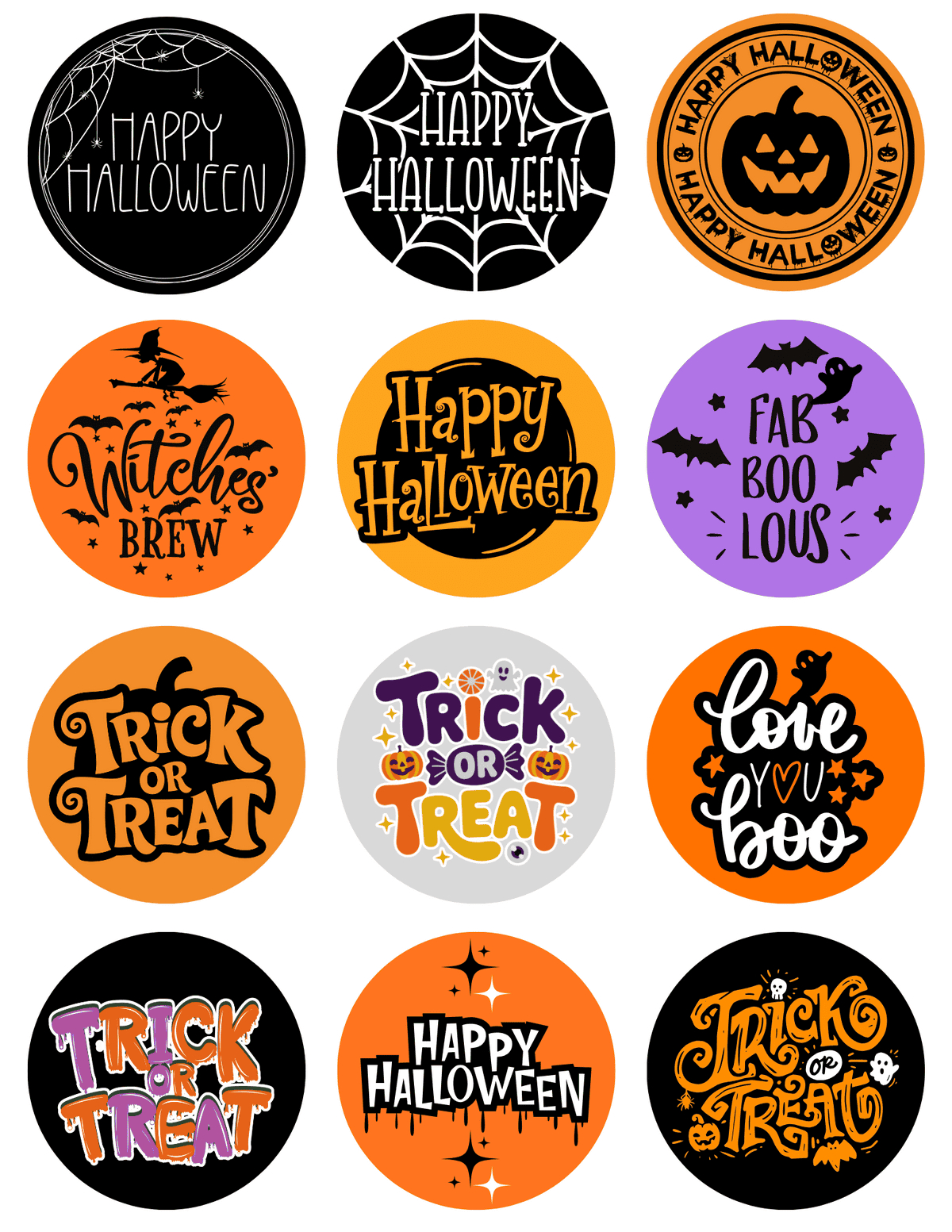 60 Free Printable Halloween Stickers - Prudent Penny Pincher in Printable Halloween Stickers Free