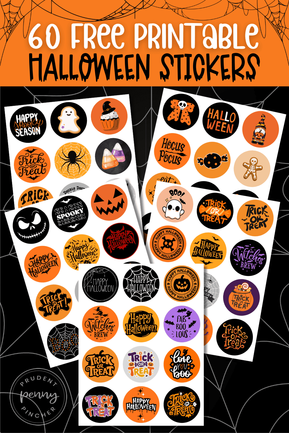 60 Free Printable Halloween Stickers - Prudent Penny Pincher within Printable Halloween Stickers