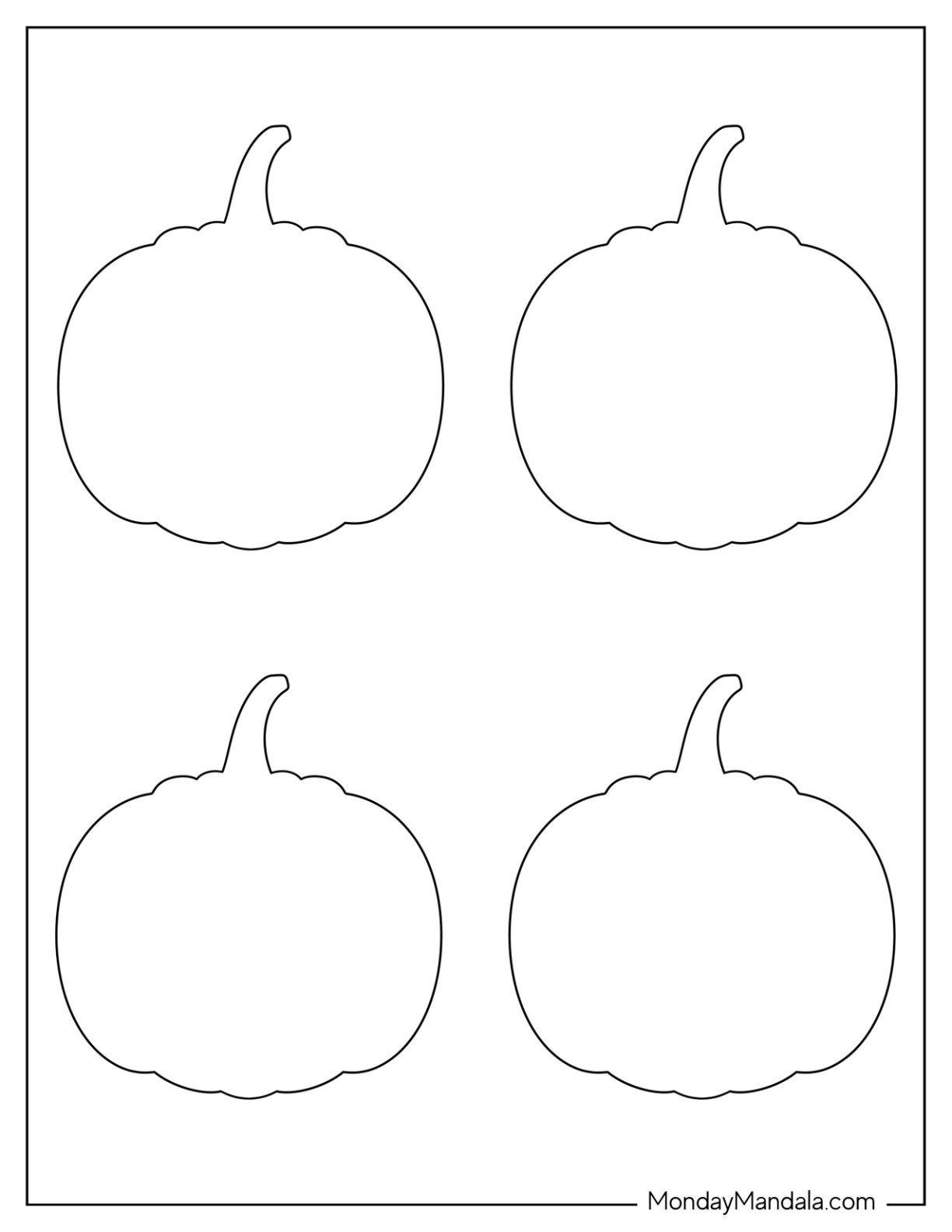 76 Pumpkin Templates (Free Pdf Printables) with regard to Pumpkin Print Out Printable