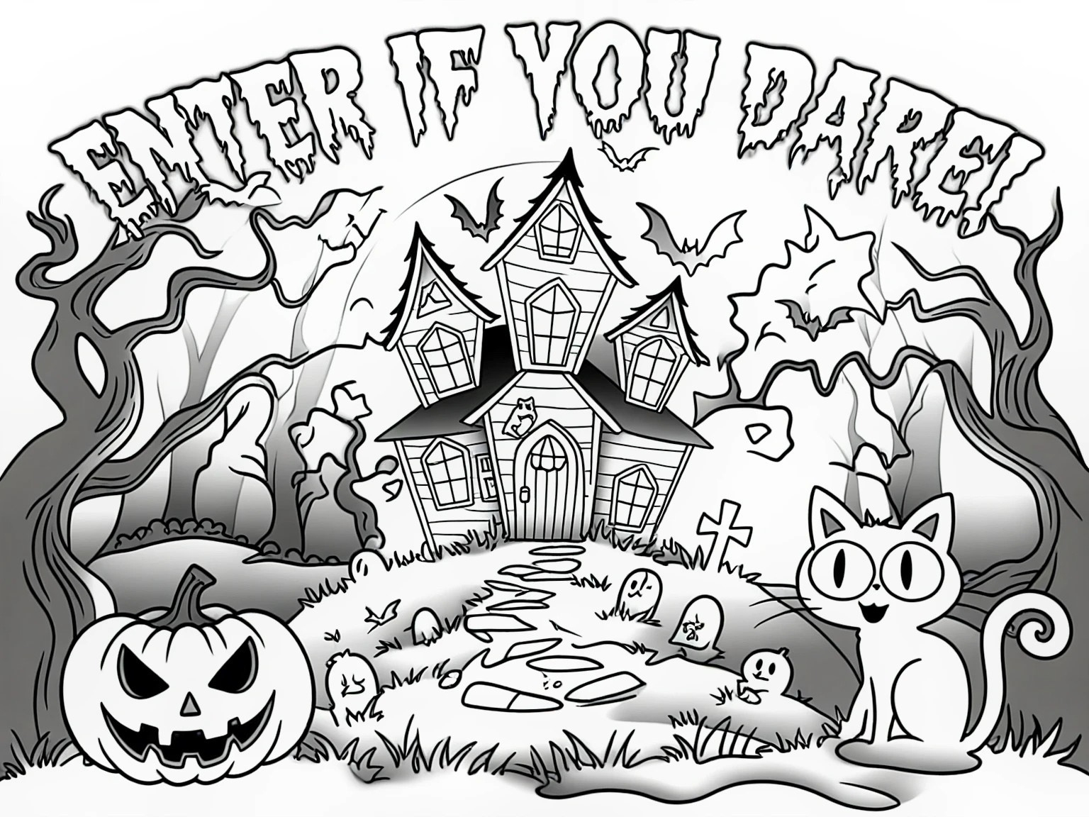 Adult Halloween Coloring Pages: Free Printables - within Free Printable Halloween Images For Adults