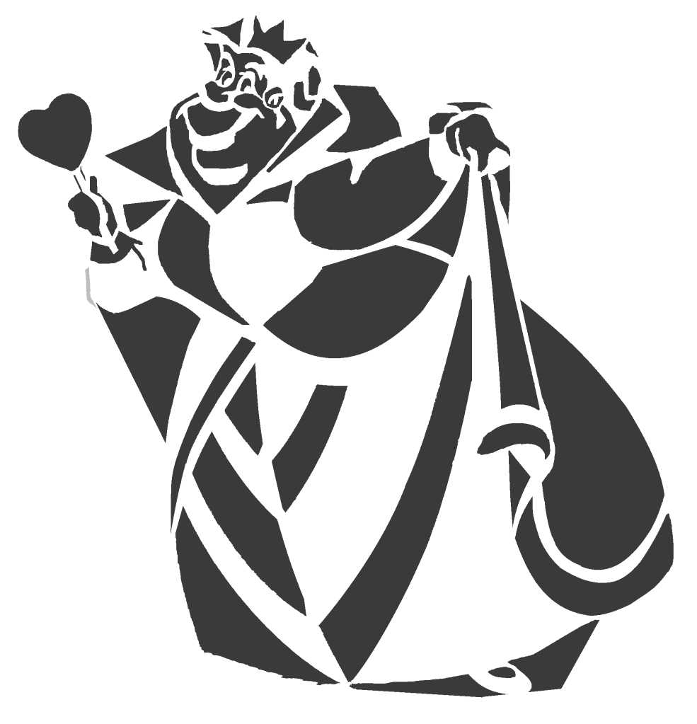 Alice In Wonderland: Queen Of Hearts (Free Pumpkin Stencil pertaining to Printable Alice In Wonderland Pumpkin Stencil