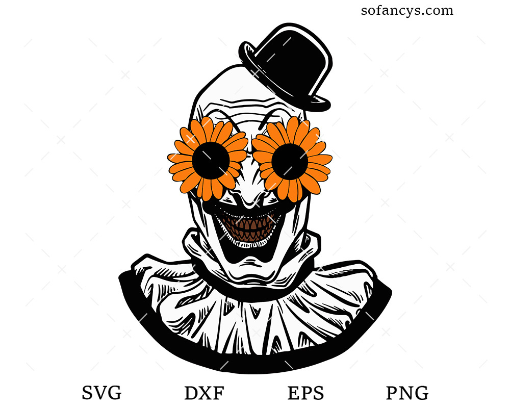 Art The Clown Svg Dxf Eps Png Cut Files for Art The Clown Pumpkin Stencil Free Printable