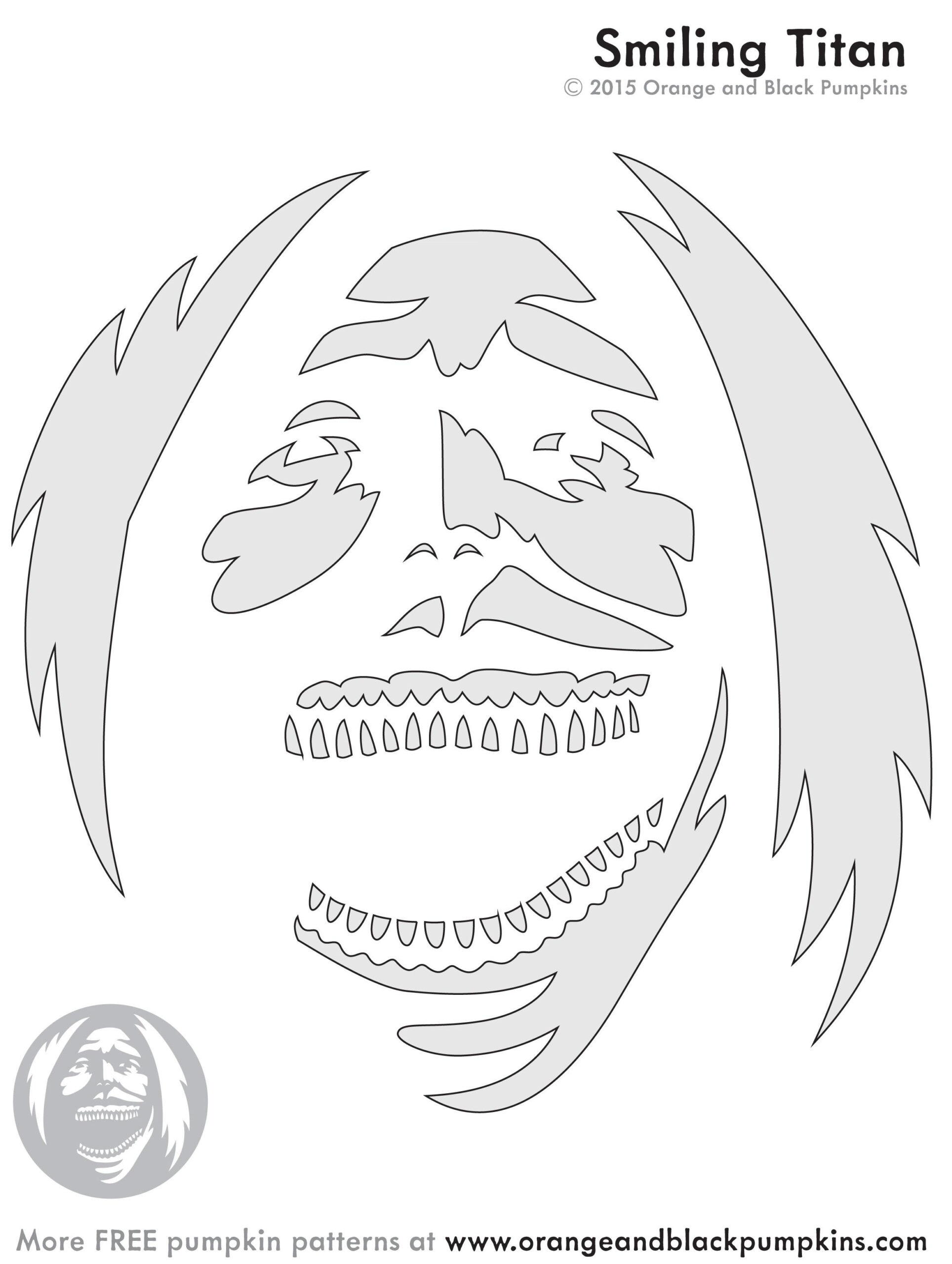 Attack On Titan (Pumpkin Stencil - Pumpkin Pattern - Pumpkin intended for Printable Anime Pumpkin Stencil