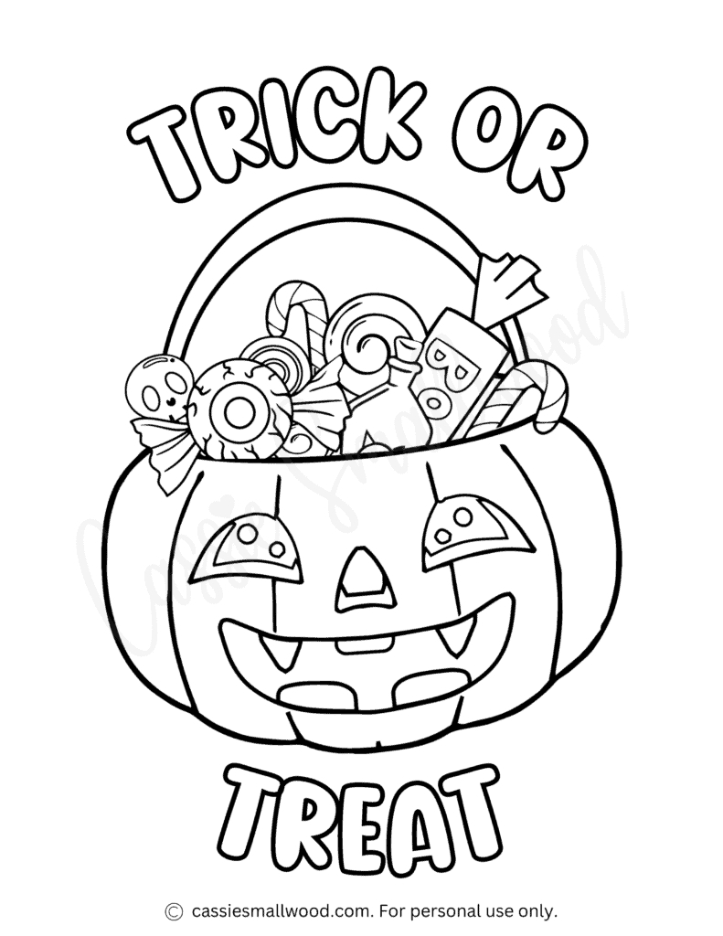 Awesome Halloween Coloring Pages - Cassie Smallwood inside Free Printable Halloween Candy Coloring Pages
