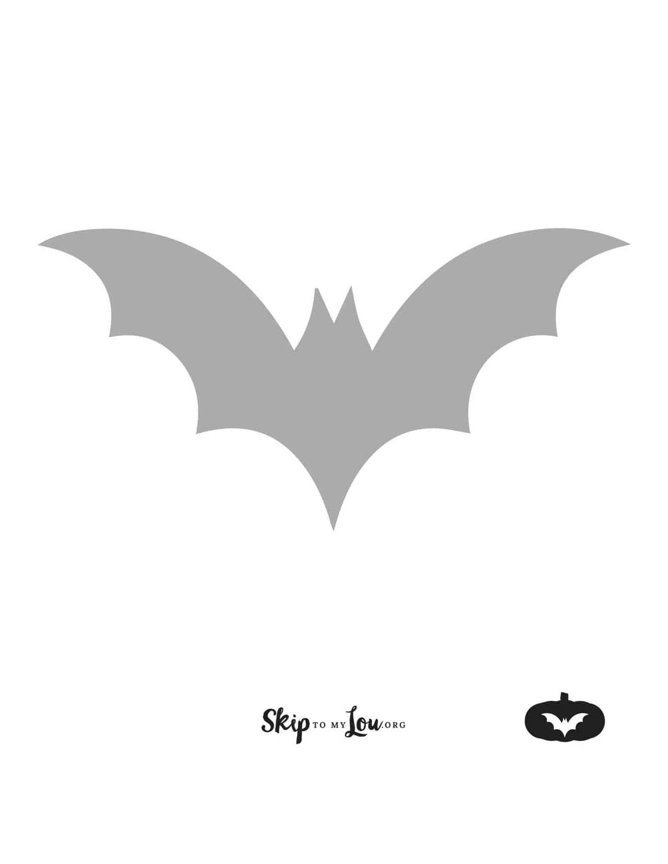 Bat (Free Pumpkin Stencil - Pumpkin Pattern - Pumpkin Template with Bat Pumpkin Stencils Printable