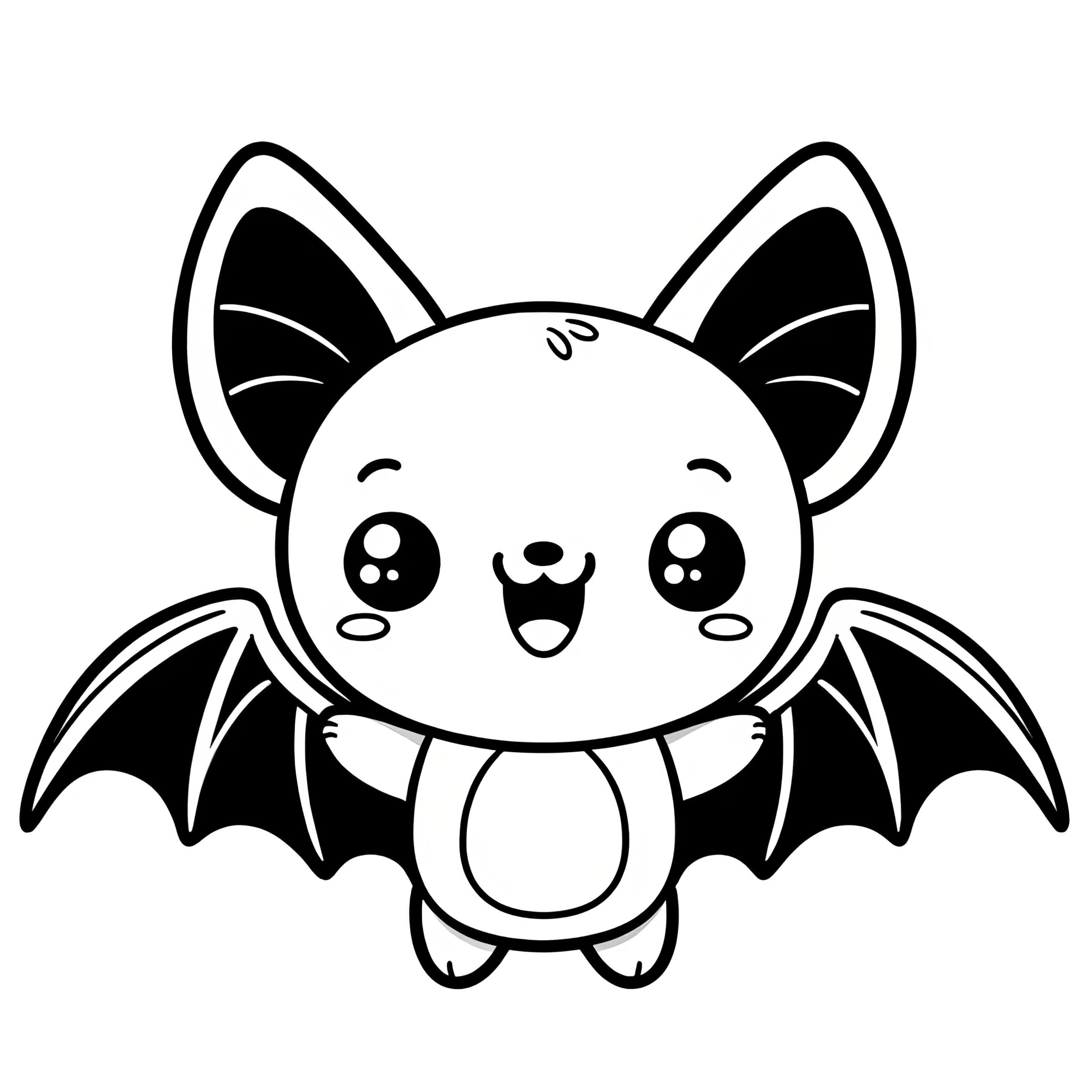 Bat: Simple Halloween Coloring Page For Children (Free) throughout Printable Halloween Coloring Pages Bats