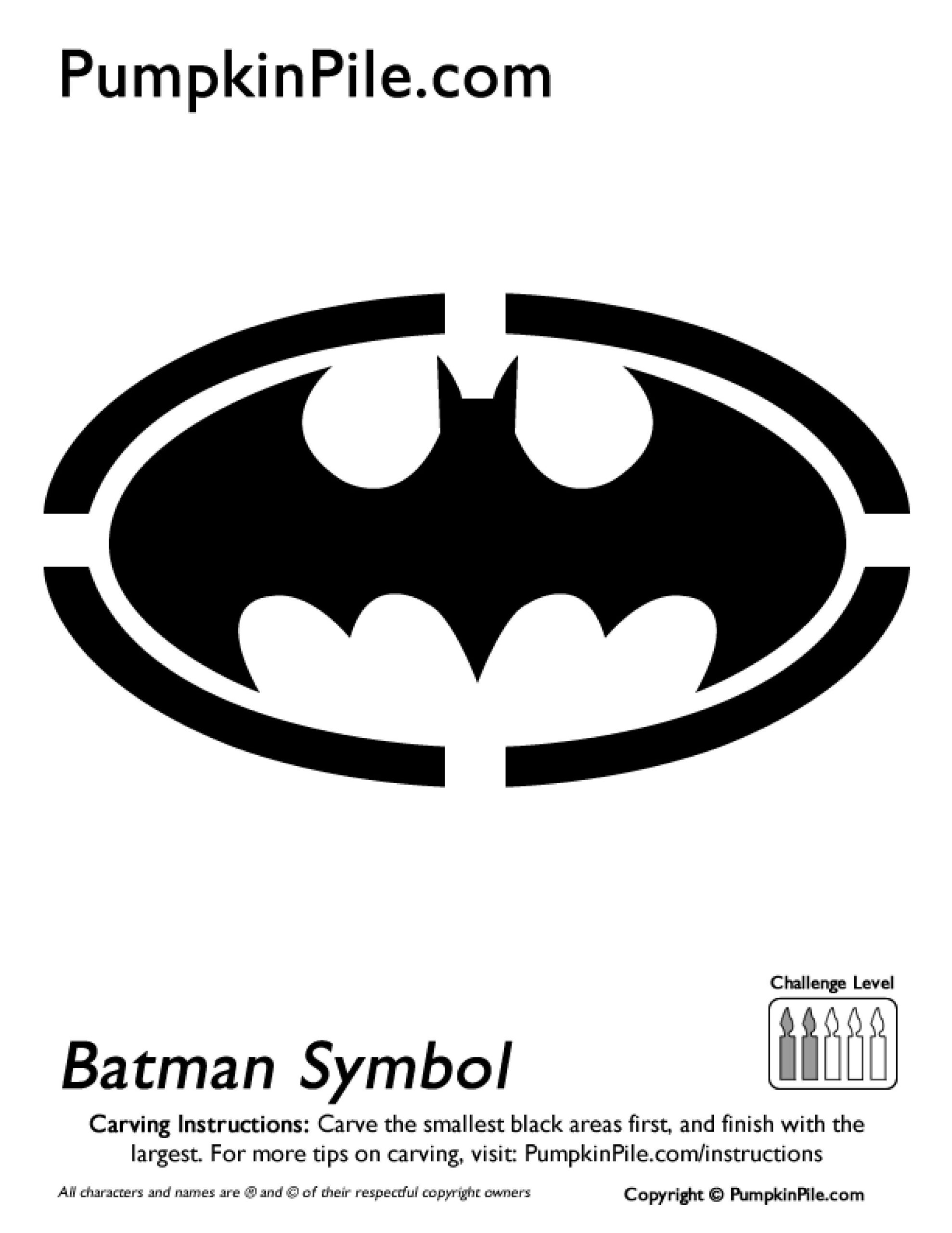 Batman (Free Pumpkin Stencil - Pumpkin Pattern - Pumpkin Template inside Batman Pumpkin Template Printable