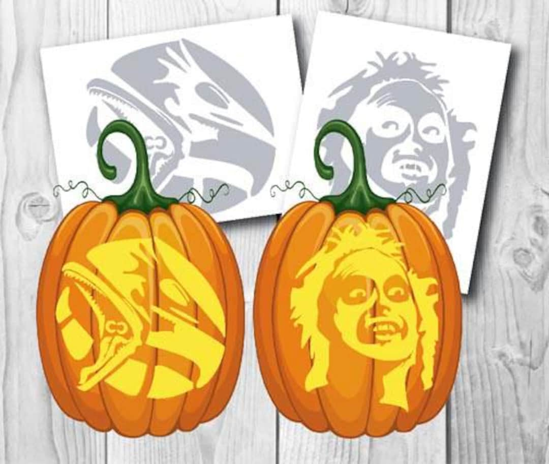 Beetle-Juice Pumpkin Carving Template, Halloween Stencil, Instant with regard to Printable Beetlejuice Pumpkin Stencil Free