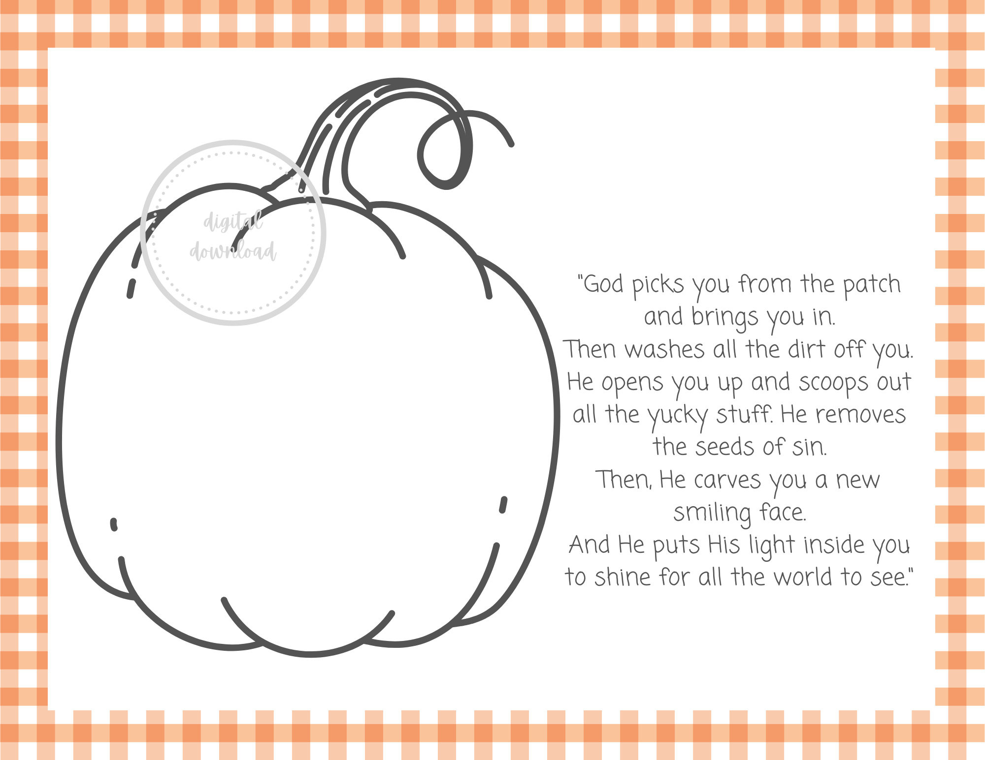 Being A Christian Is Like Being A Pumpkin Handprint Craft - Etsy with Being A Christian Is Like Being A Pumpkin Free Printable