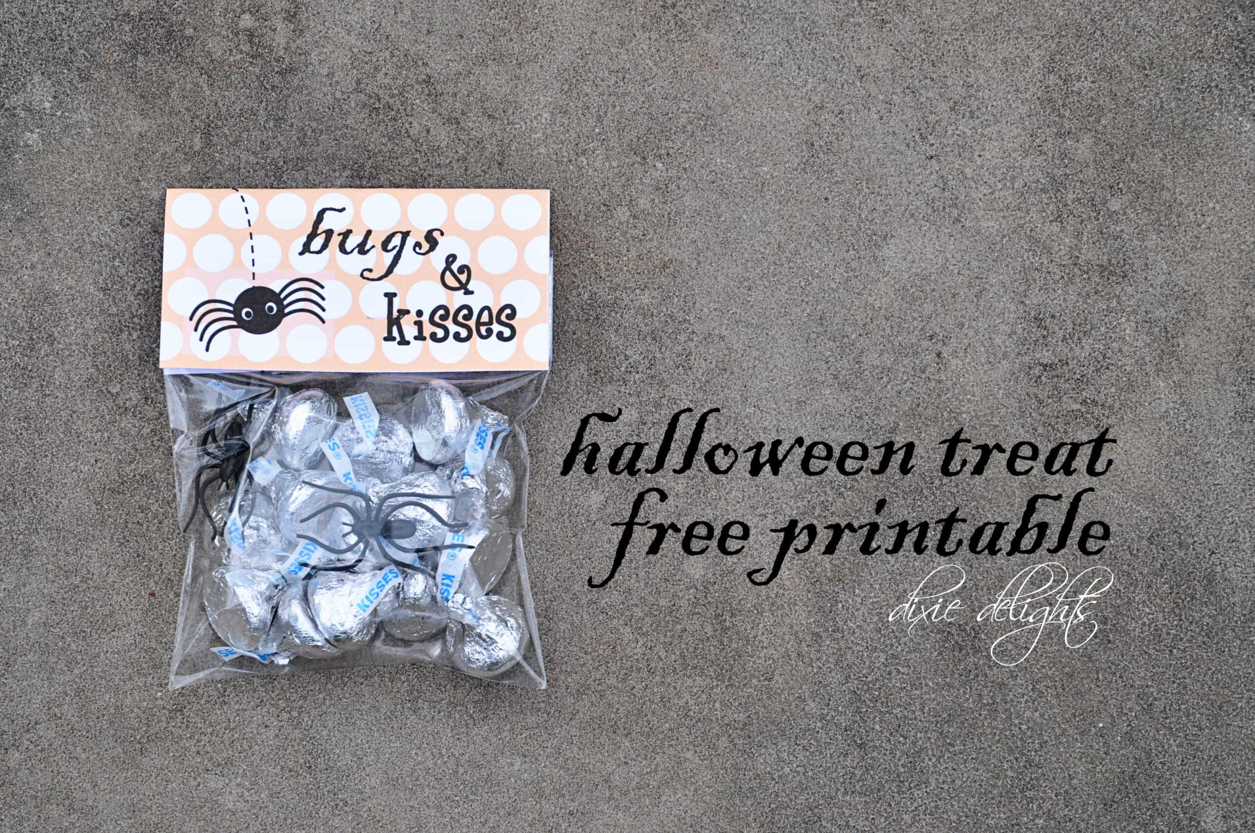 Bugs &amp;amp; Kisses Halloween Treat {Free Printable} – Dixie Delights within Bugs And Kisses Halloween Free Printable