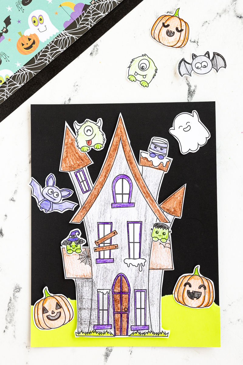 Build A Haunted House Printable - Made To Be A Momma for Printable Halloween House