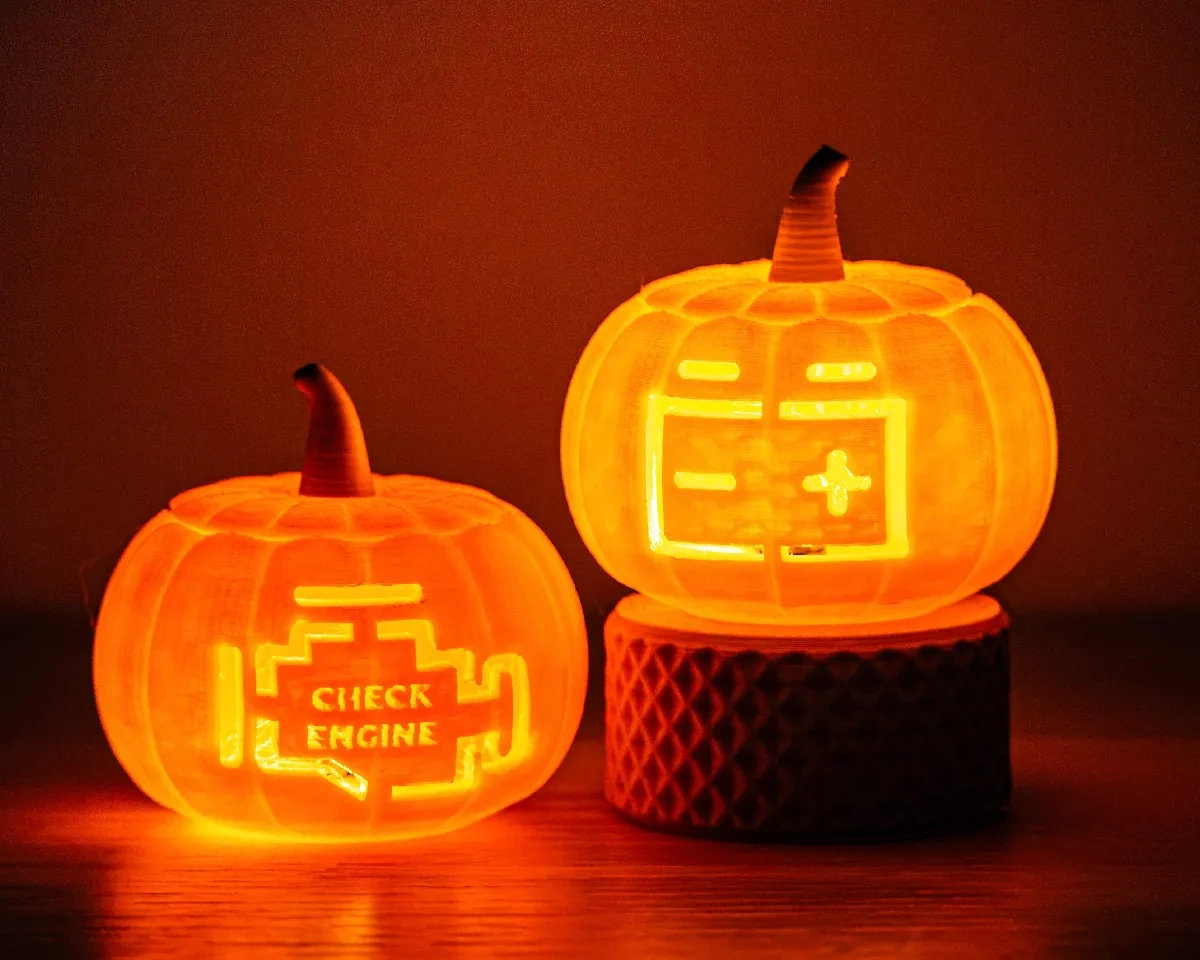 Car Lights Pumpkin - Scary Dashboard Warning Tealightfabio with Check Engine Light Pumpkin Stencil Printable