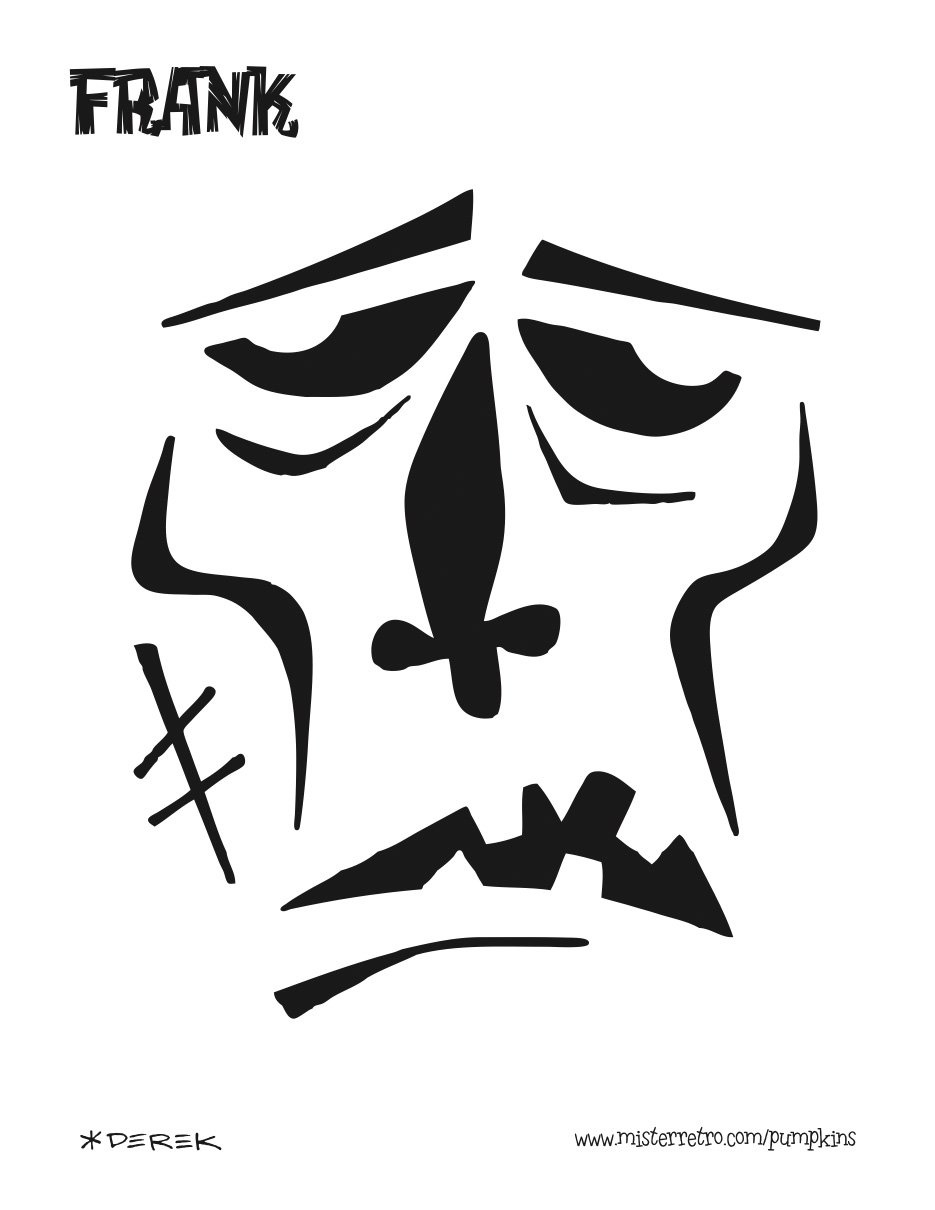 Carve It Up Daddio! inside Frankenstein Pumpkin Stencils Printable