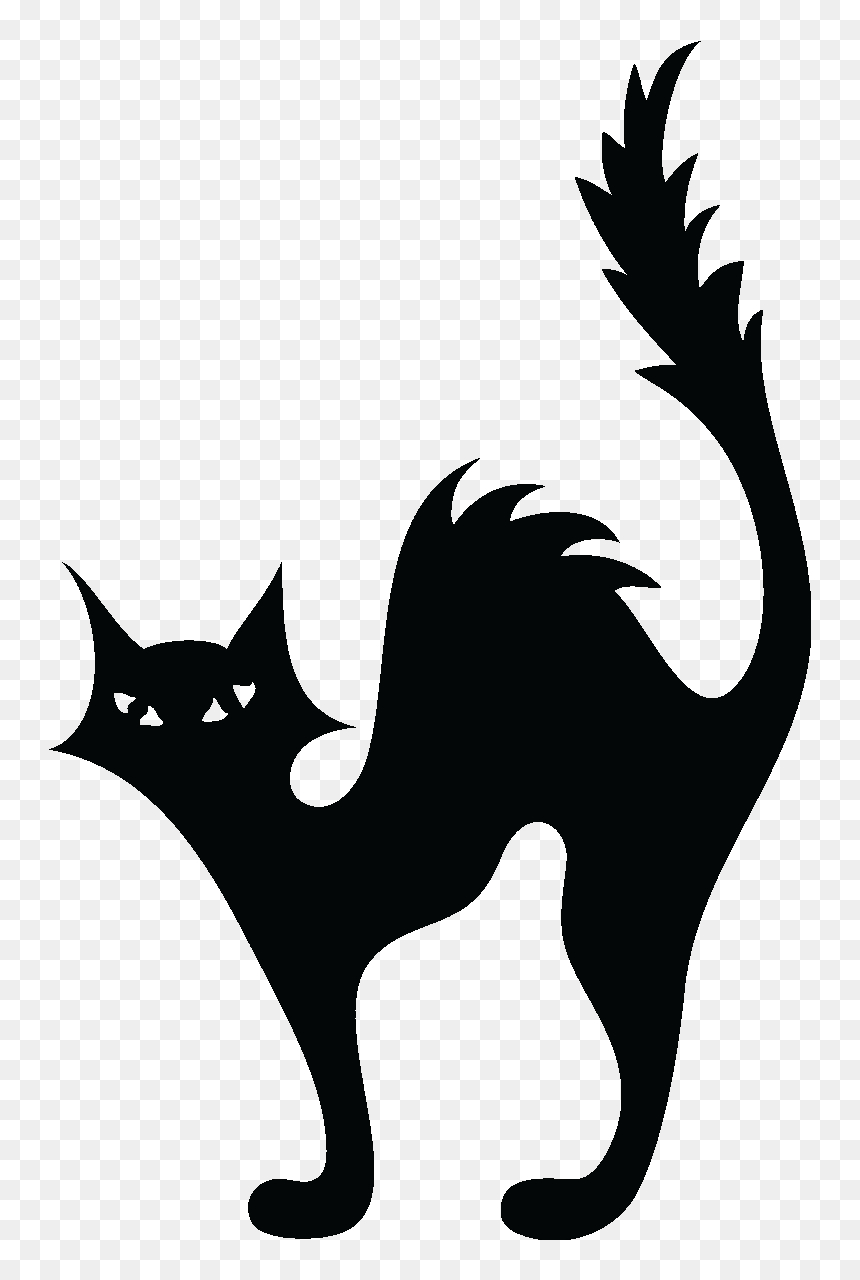 Cat Kitten Halloween Silhouette Clip Art - Halloween Black Cat throughout Printable Halloween Cat Silhouette