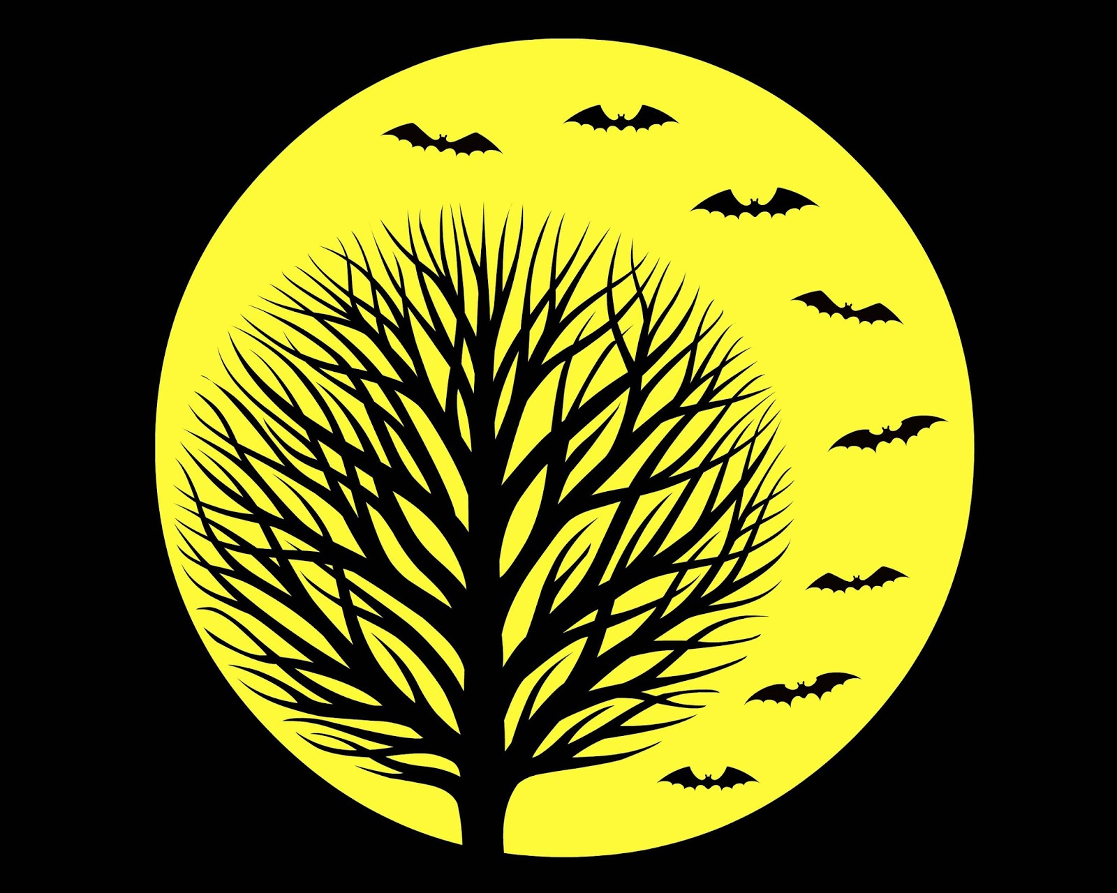 Cjo Photo: Printable Halloween Art 8X10: Full Moon And Bats with regard to Printable Halloween Moon