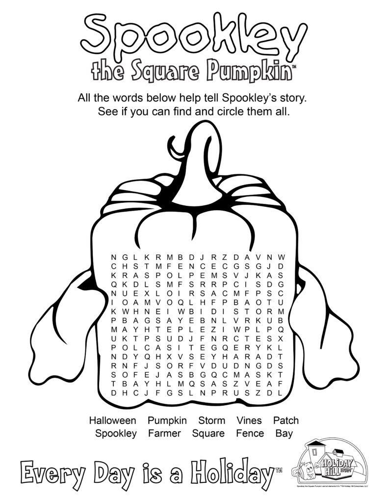 Coloring Sheets - Spookley The Square Pumpkin inside Spookley The Square Pumpkin Printables