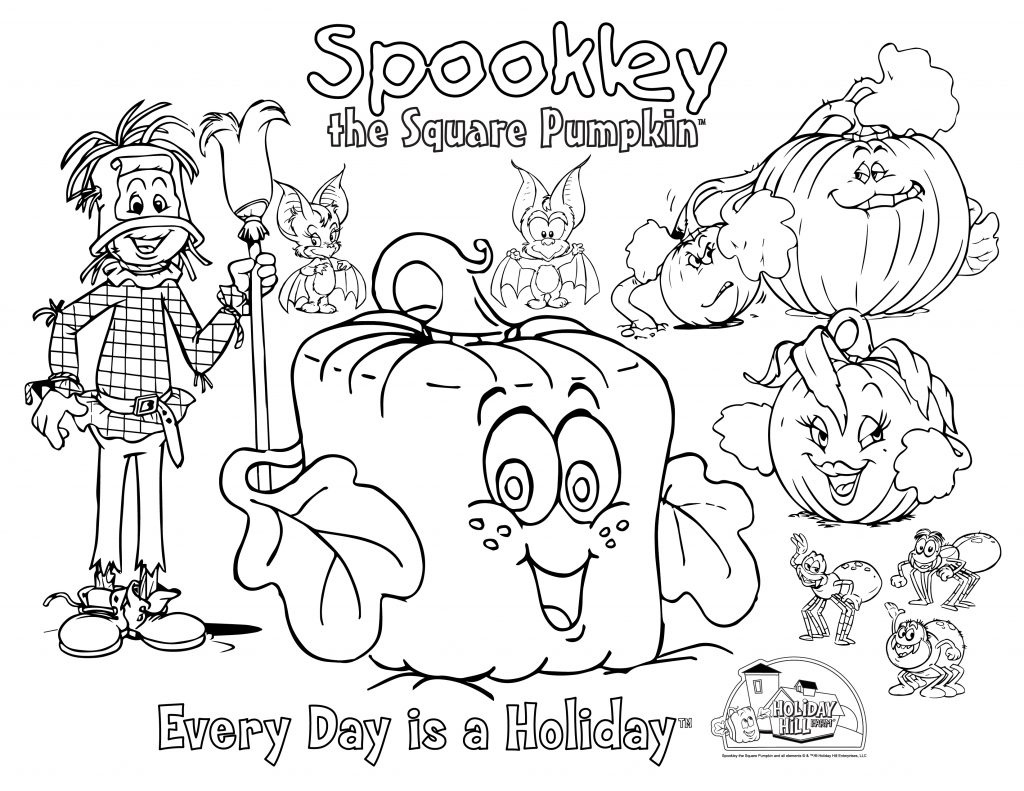 Coloring Sheets - Spookley The Square Pumpkin with regard to Spookley The Square Pumpkin Printables