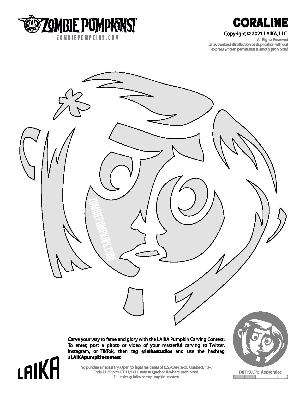 Coraline: Coraline : R/Pumpkinstencils regarding Coraline Pumpkin Stencil Printable