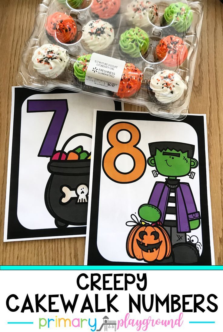 Creepy Cake Walk Numbers - Primary Playground intended for Printable Halloween Cake Walk Numbers