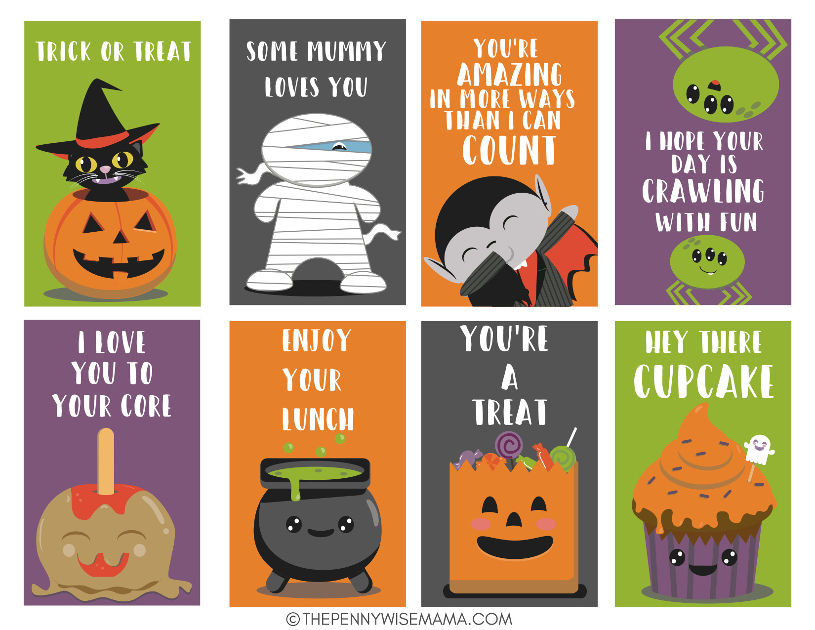 Cute Halloween Lunch Box Notes {Free Printable} - The pertaining to Free Printable Halloween Notes