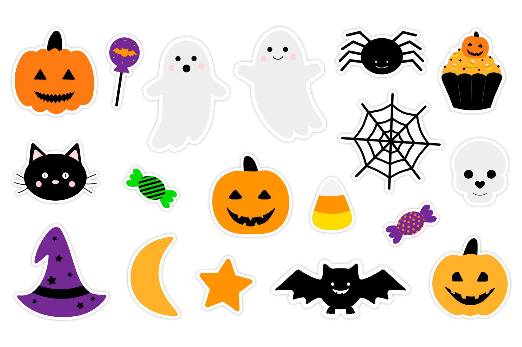 Cute Halloween Stickers Png. Halloween Stickers Printable throughout Printable Halloween Stickers
