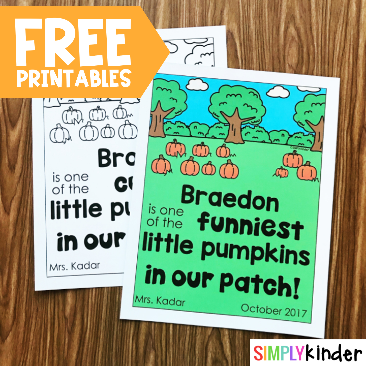 Cutest Little Pumpkin Printable - Simply Kinder pertaining to Cutest Little Pumpkin In The Patch Free Printable