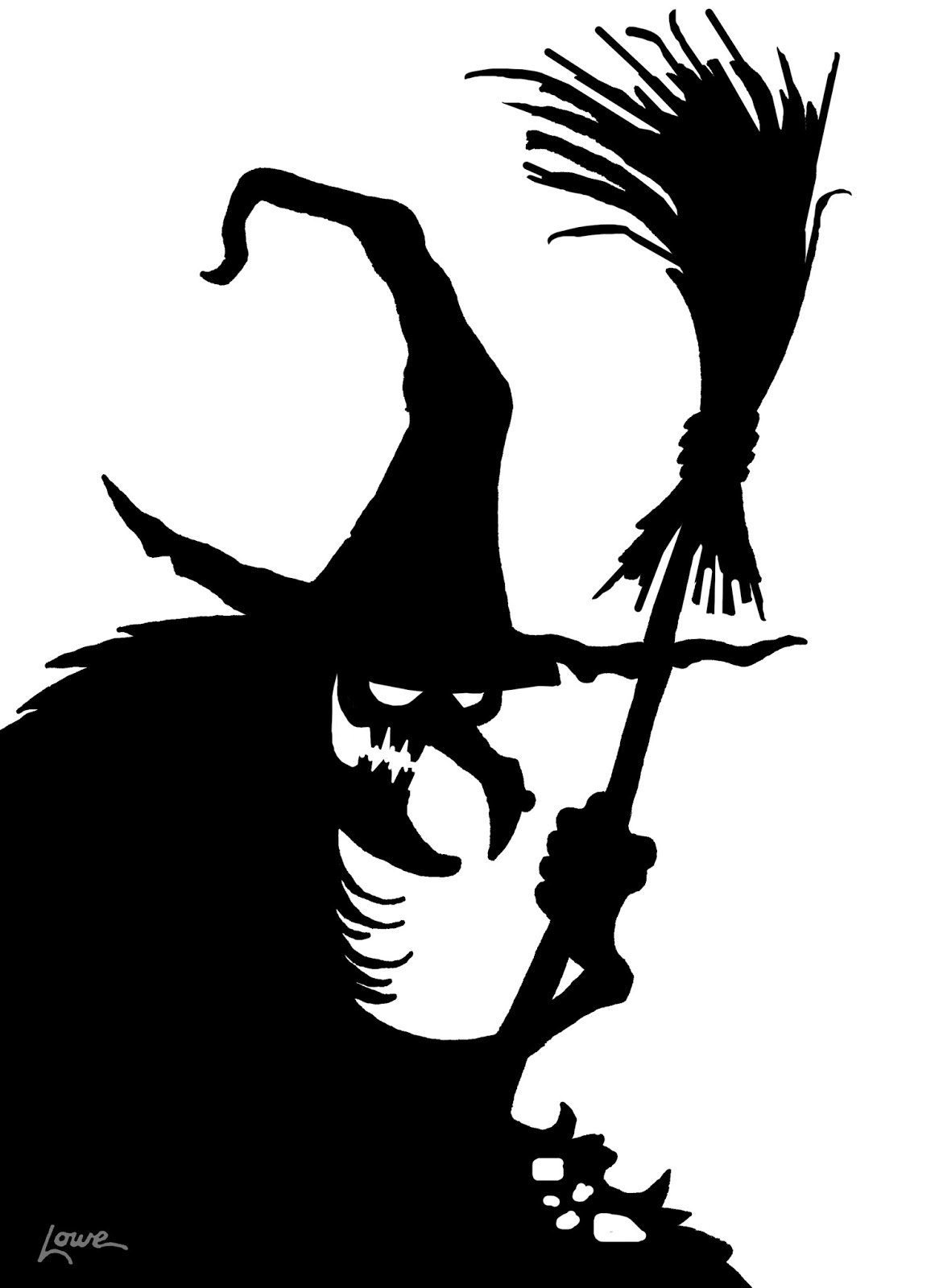 Dave Lowe Design The Blog: Witchcrafty Window Silhouette Printables intended for Free Printable Halloween Silhouette Images